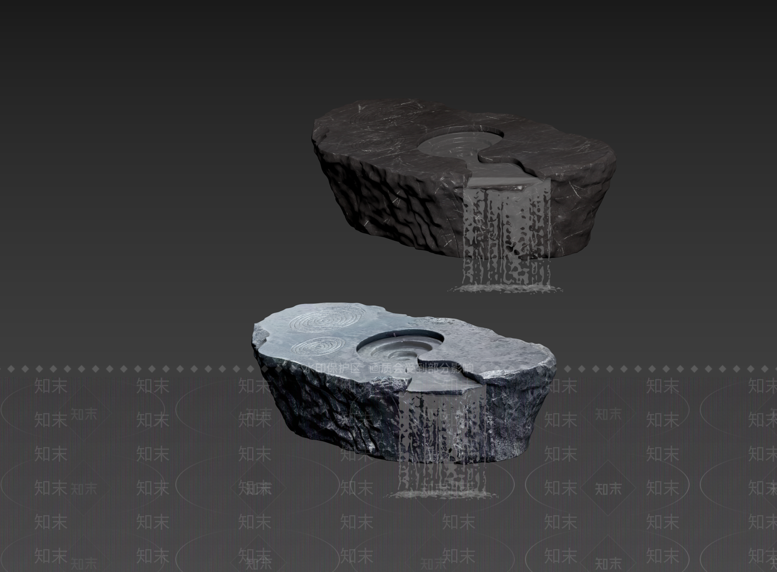 禅意跌水3D模型下载【ID:1234698617】