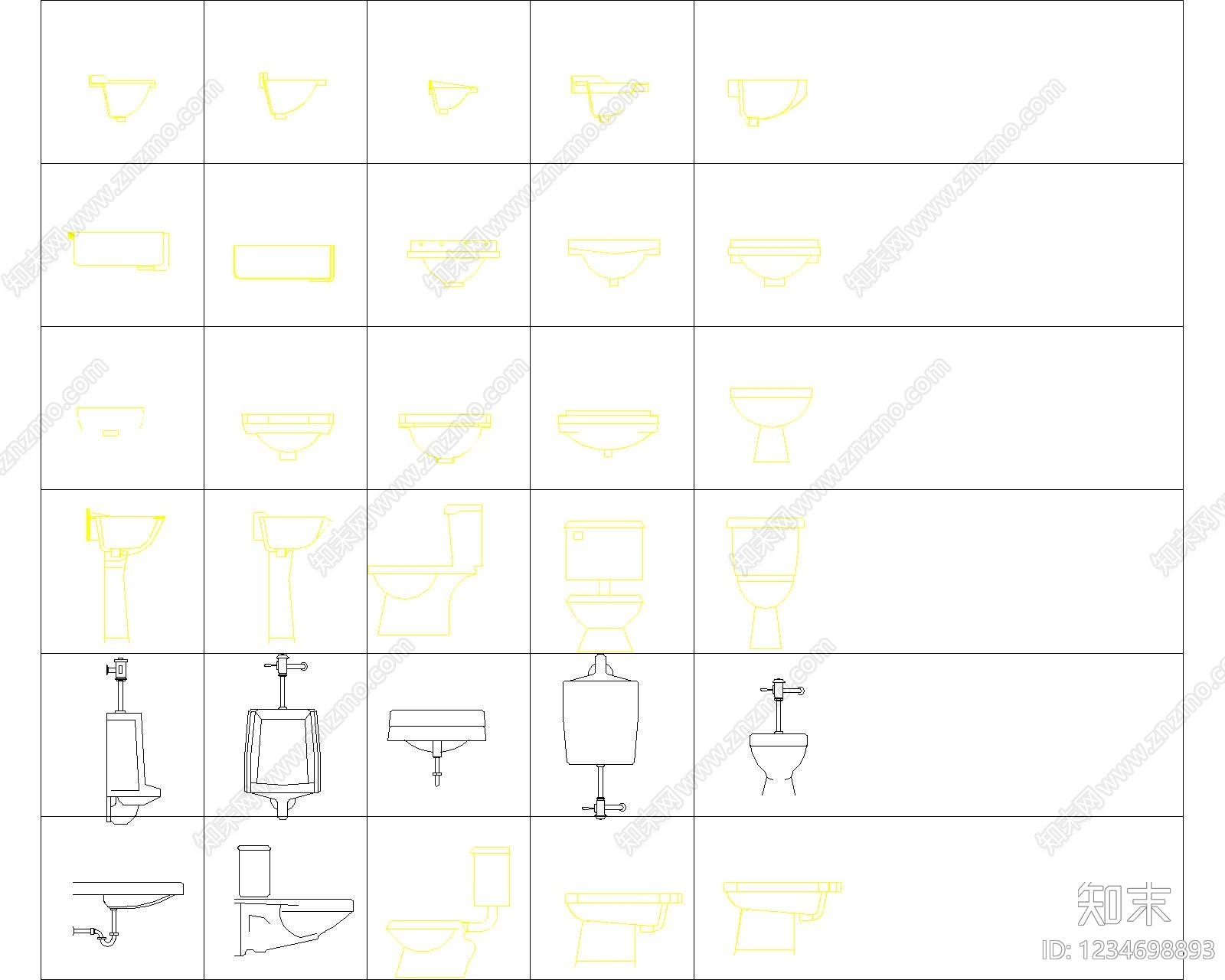 家具图库cad施工图下载【ID:1234698893】