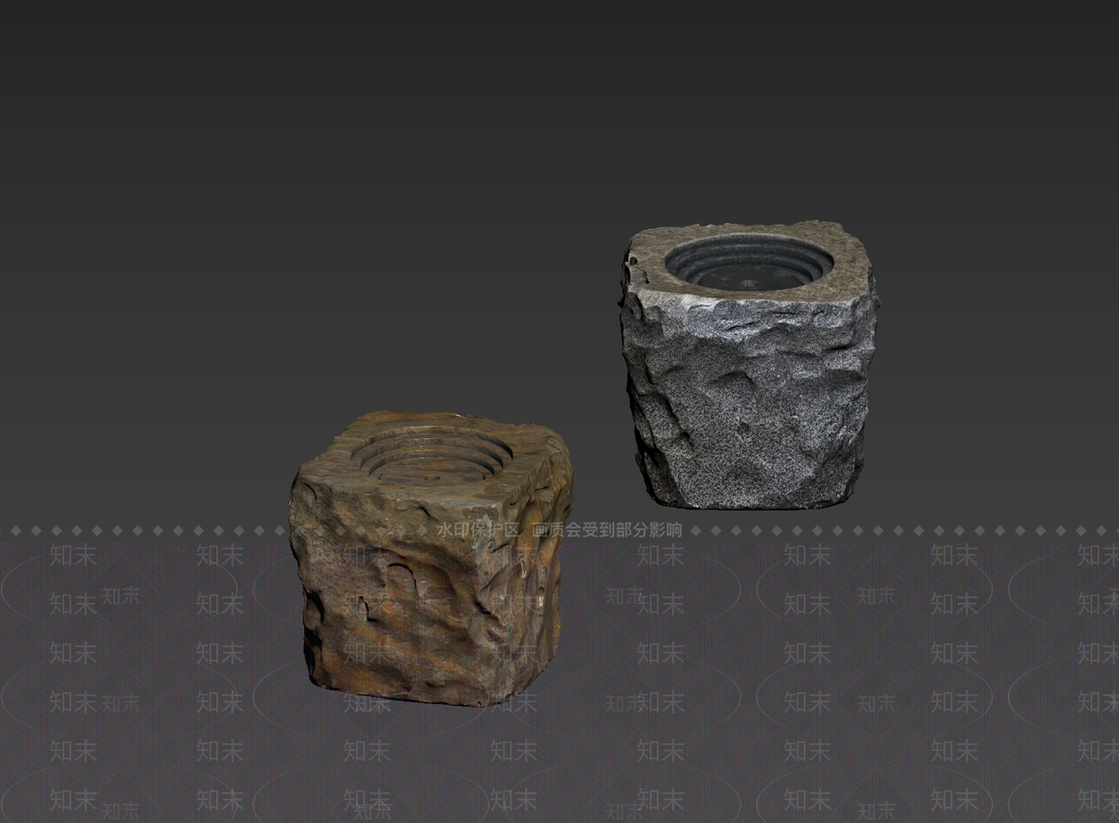 侘寂石头3D模型下载【ID:1234698832】