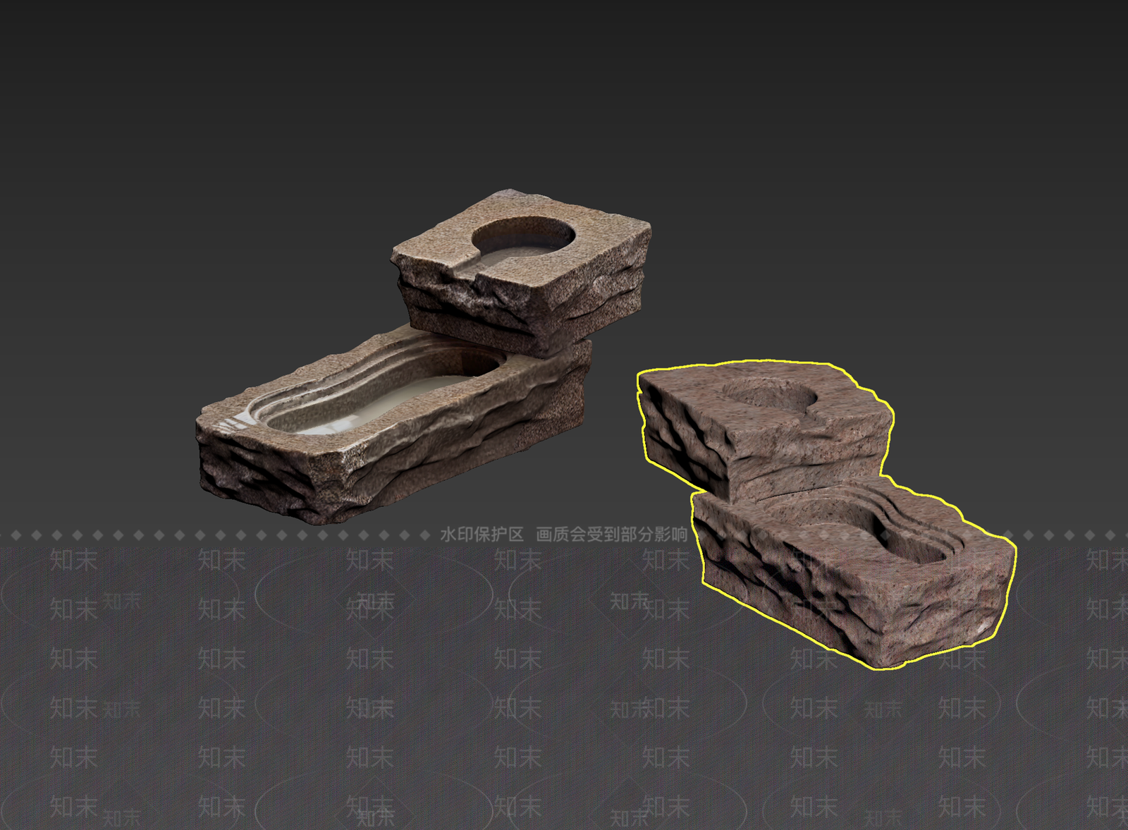 禅意跌水3D模型下载【ID:1234698817】