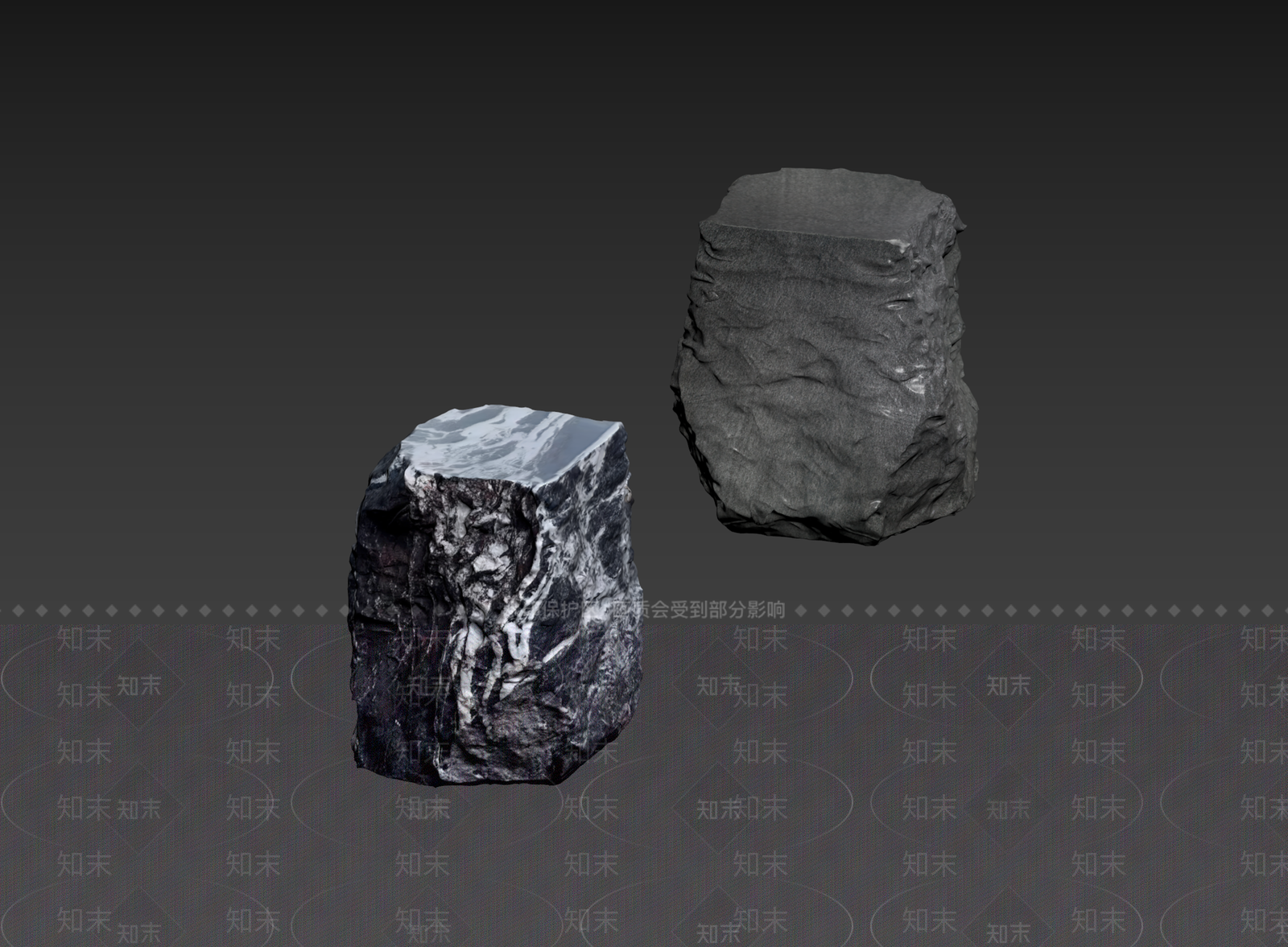 侘寂石头3D模型下载【ID:1234699286】