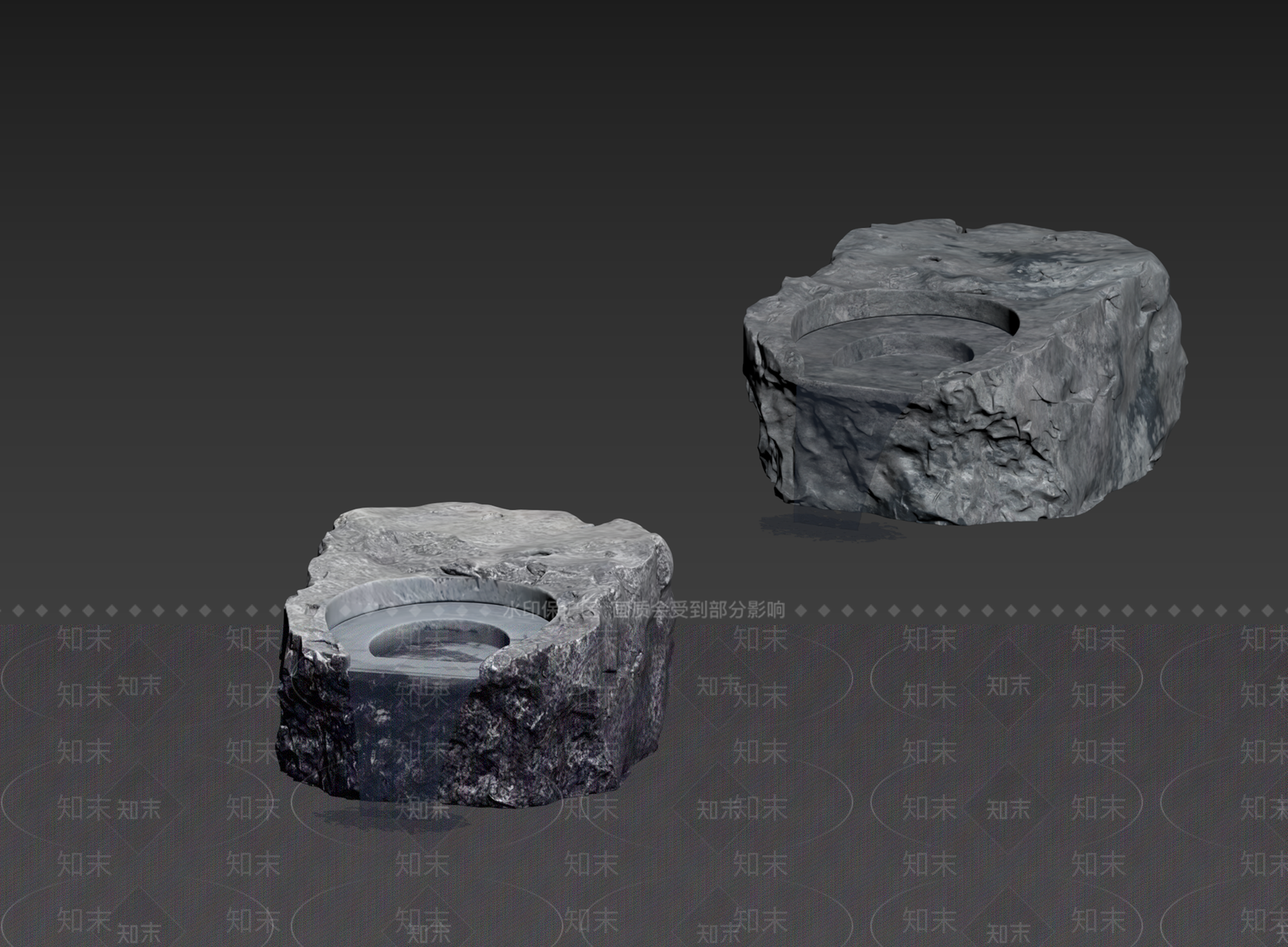 禅意跌水3D模型下载【ID:1234699301】