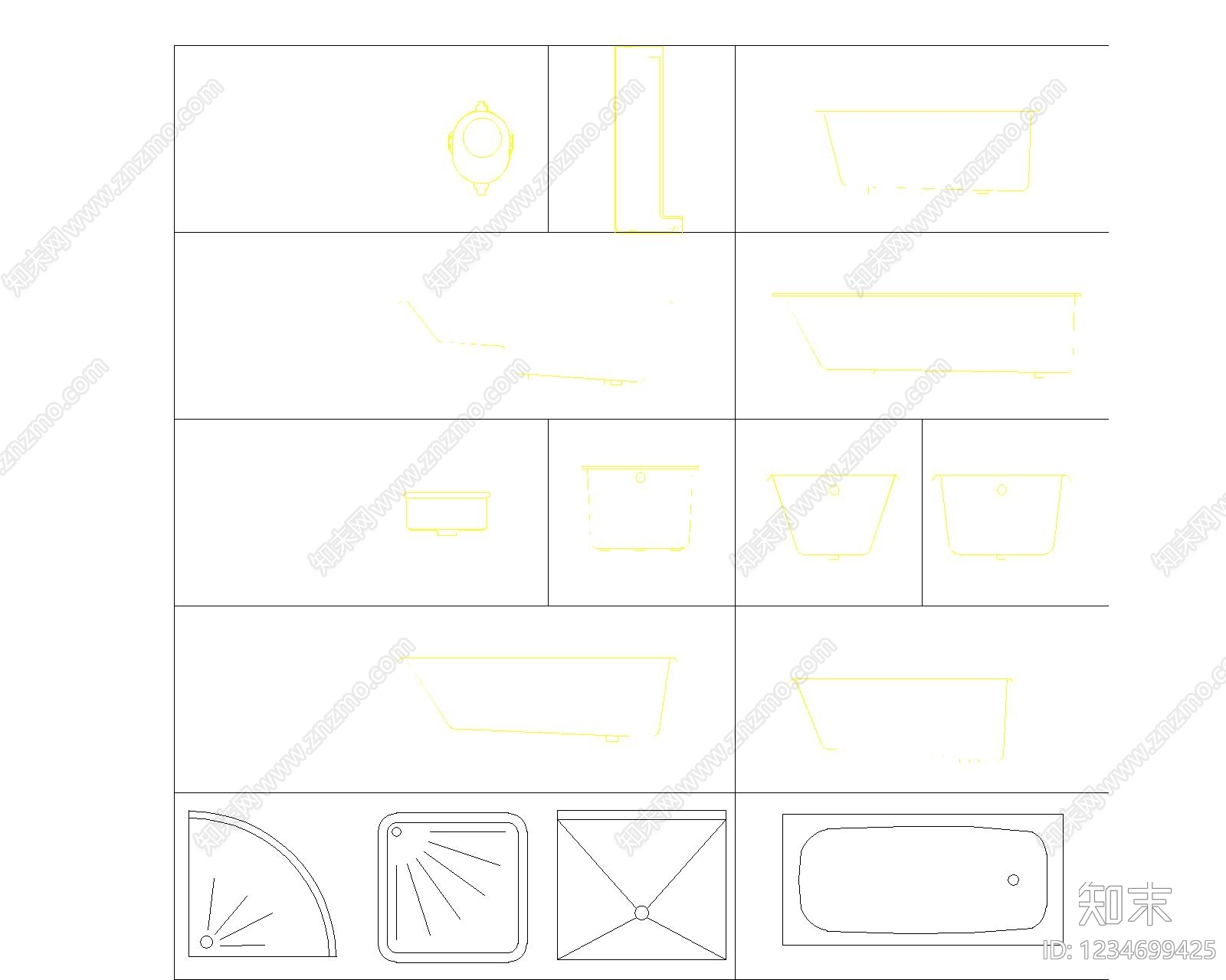家具图库cad施工图下载【ID:1234699425】