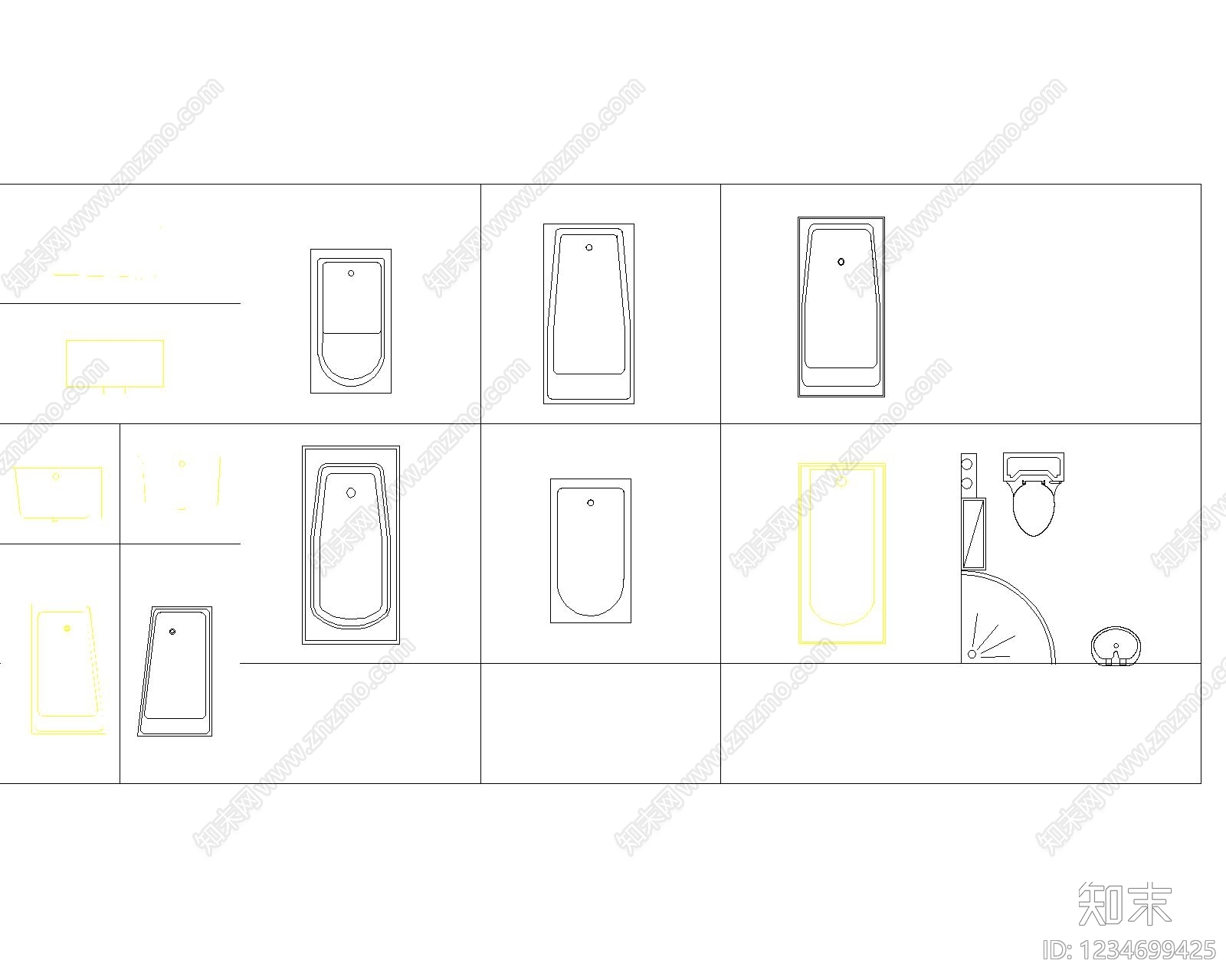 家具图库cad施工图下载【ID:1234699425】