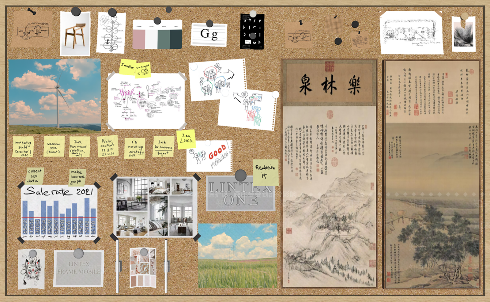 中式挂画组合SU模型下载【ID:1234699378】