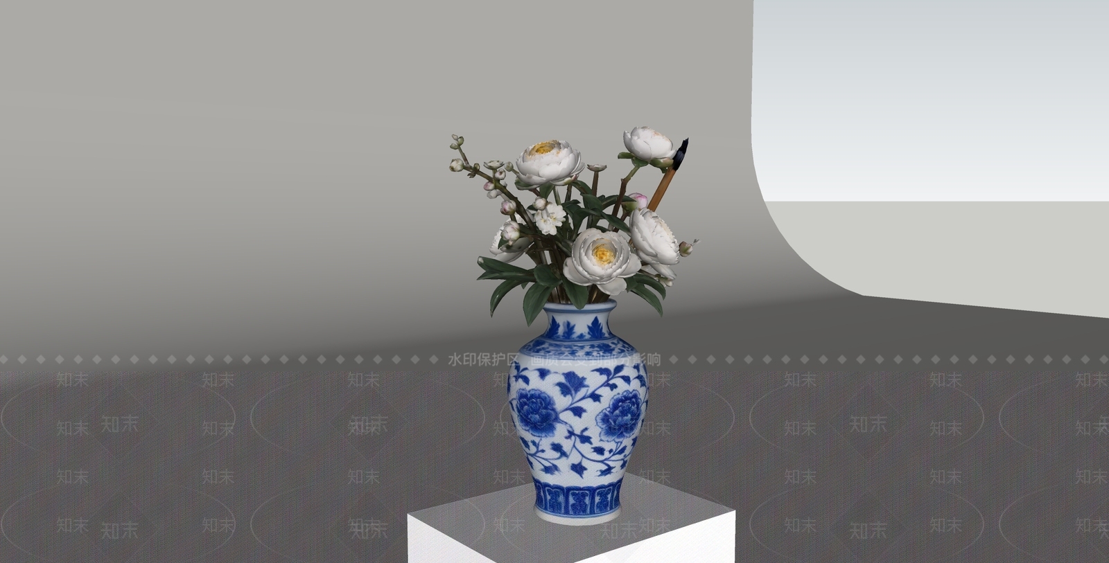 中式花瓶SU模型下载【ID:1234699907】