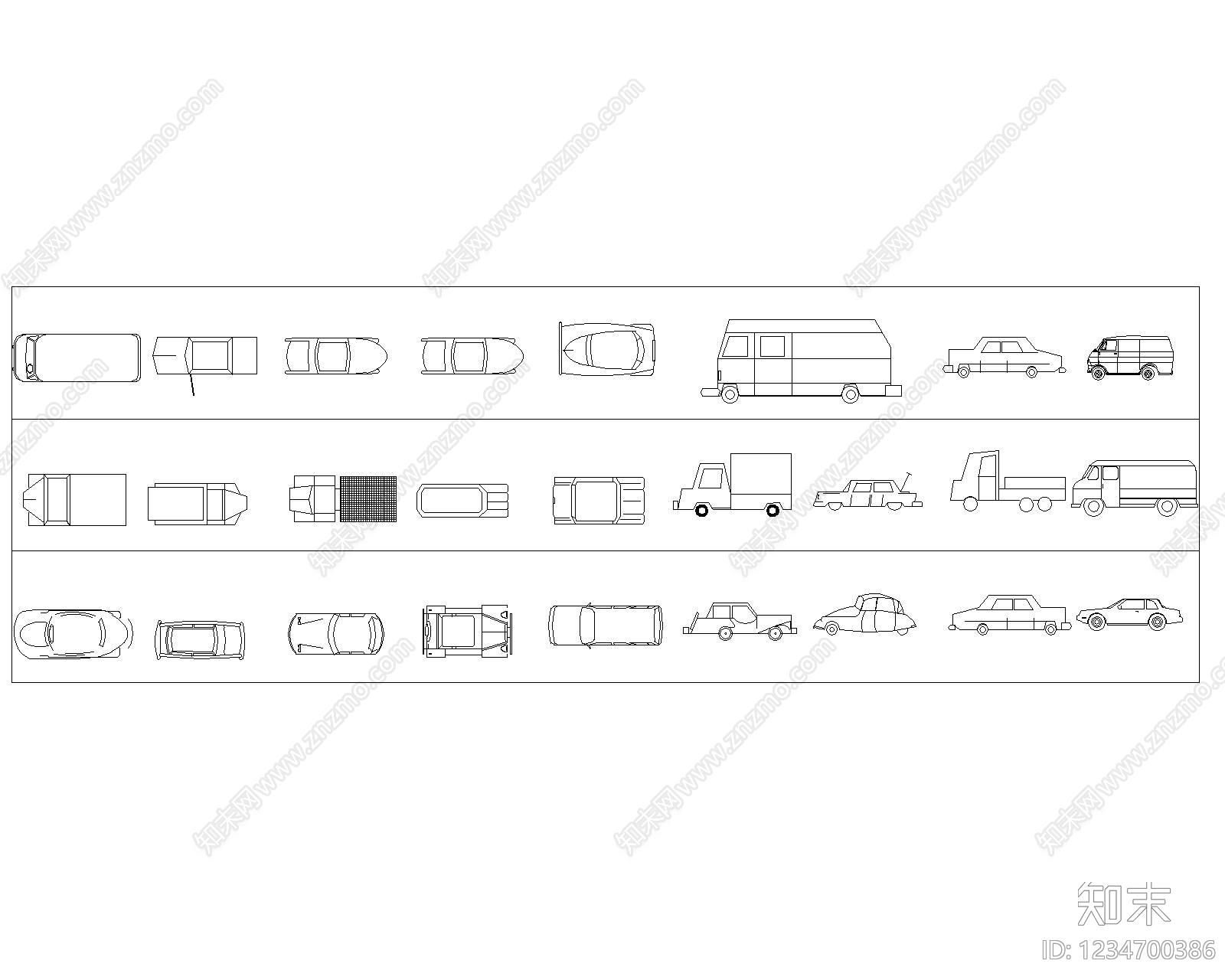 交通工具图库CAD图纸