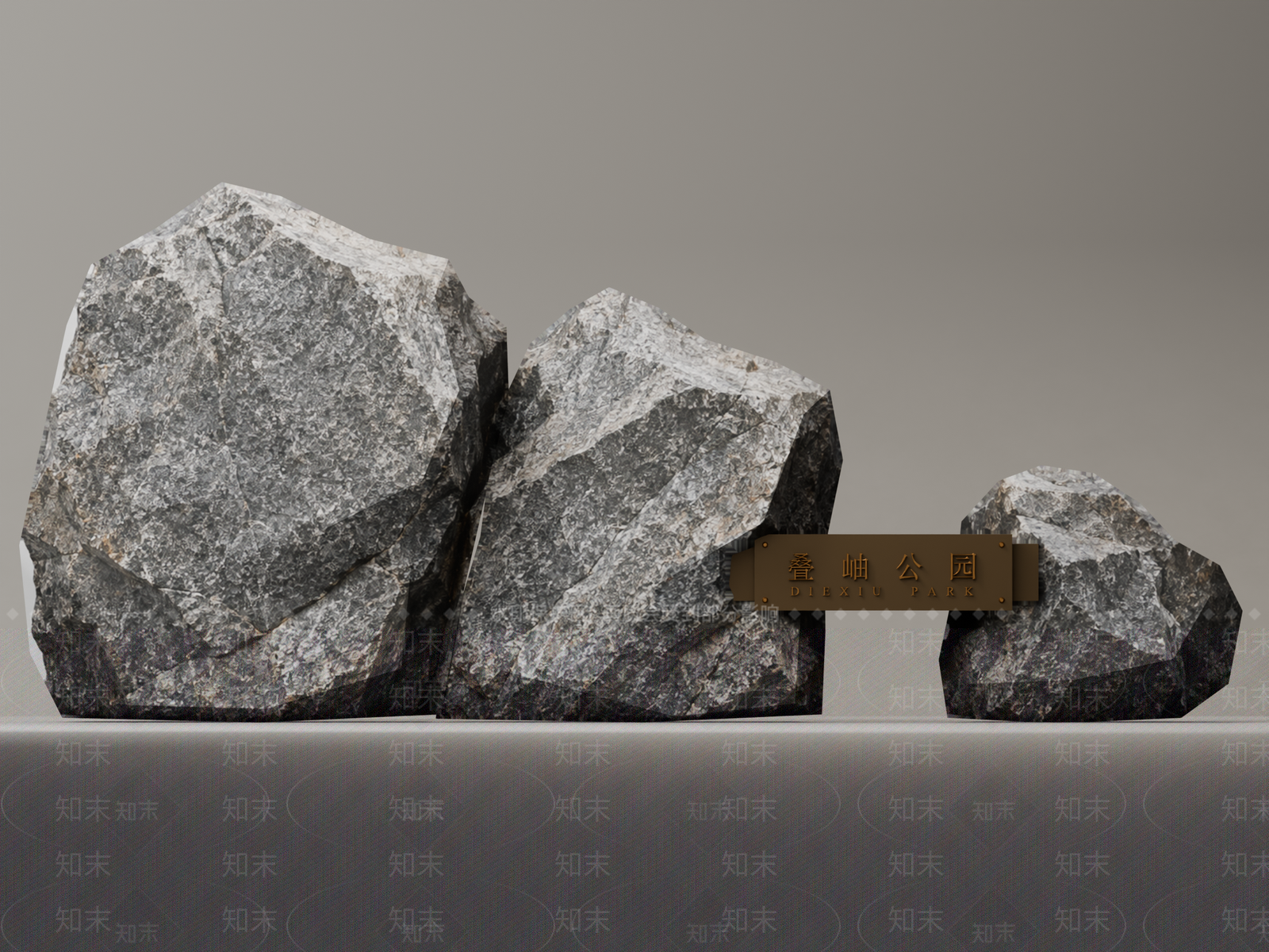 新中式景观景观导视3D模型下载【ID:1234701789】