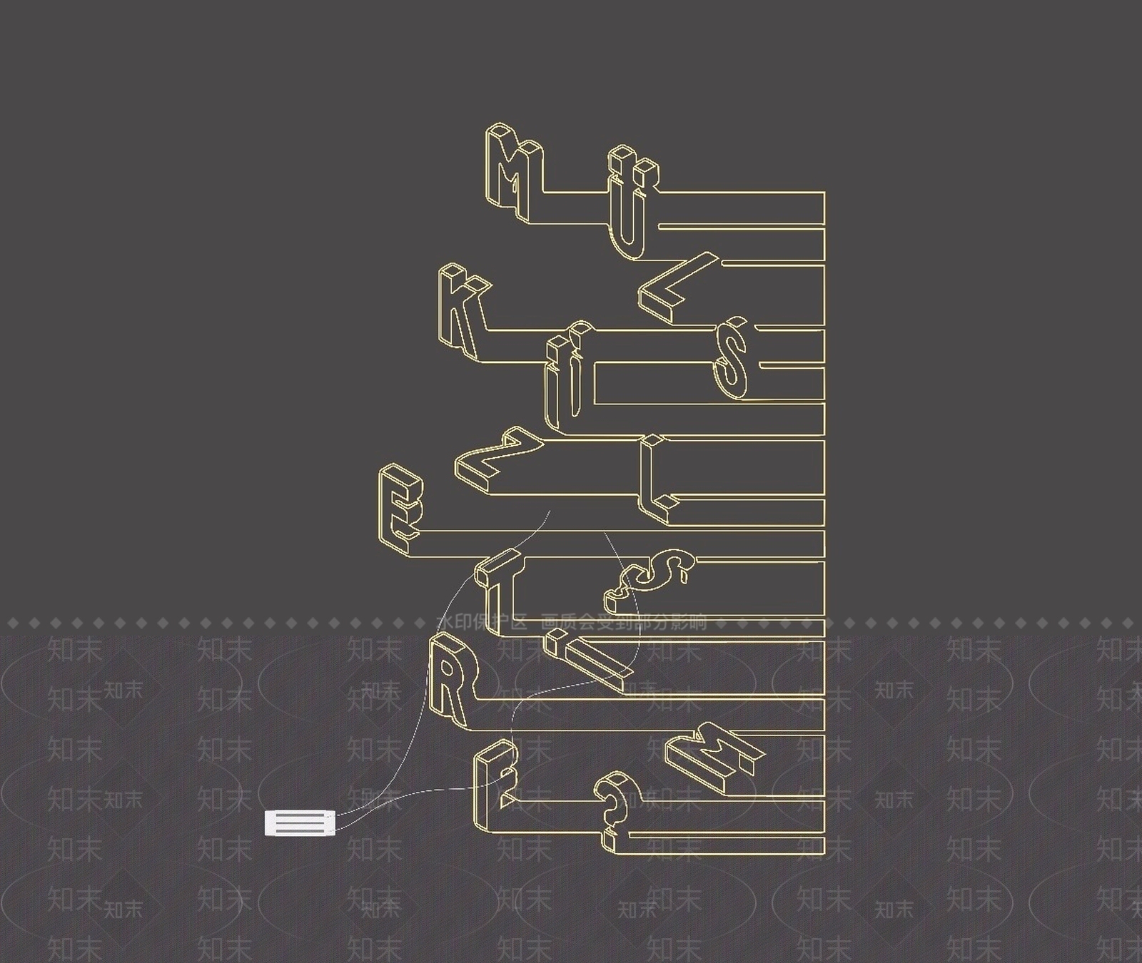 赛博朋克风霓虹灯SU模型下载【ID:1234702870】