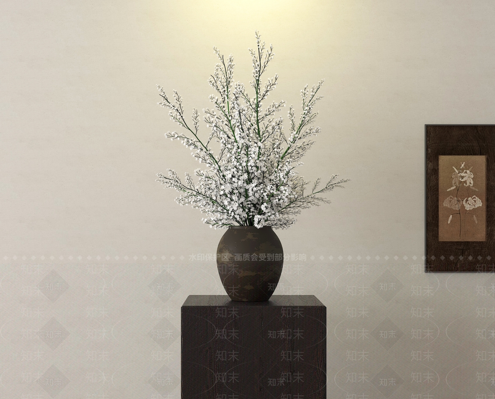 侘寂花艺SU模型下载【ID:1234704127】
