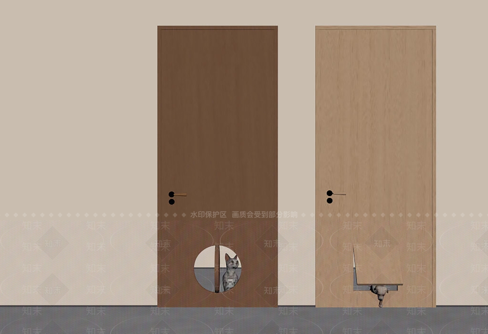 现代简约单开门3D模型下载【ID:1234704920】