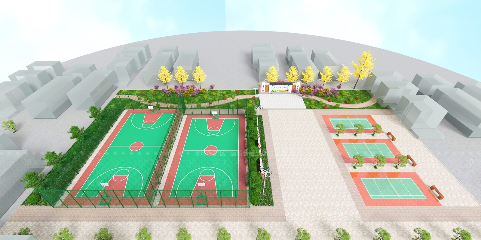 现代主义运动空间3D模型下载【ID:1234705097】