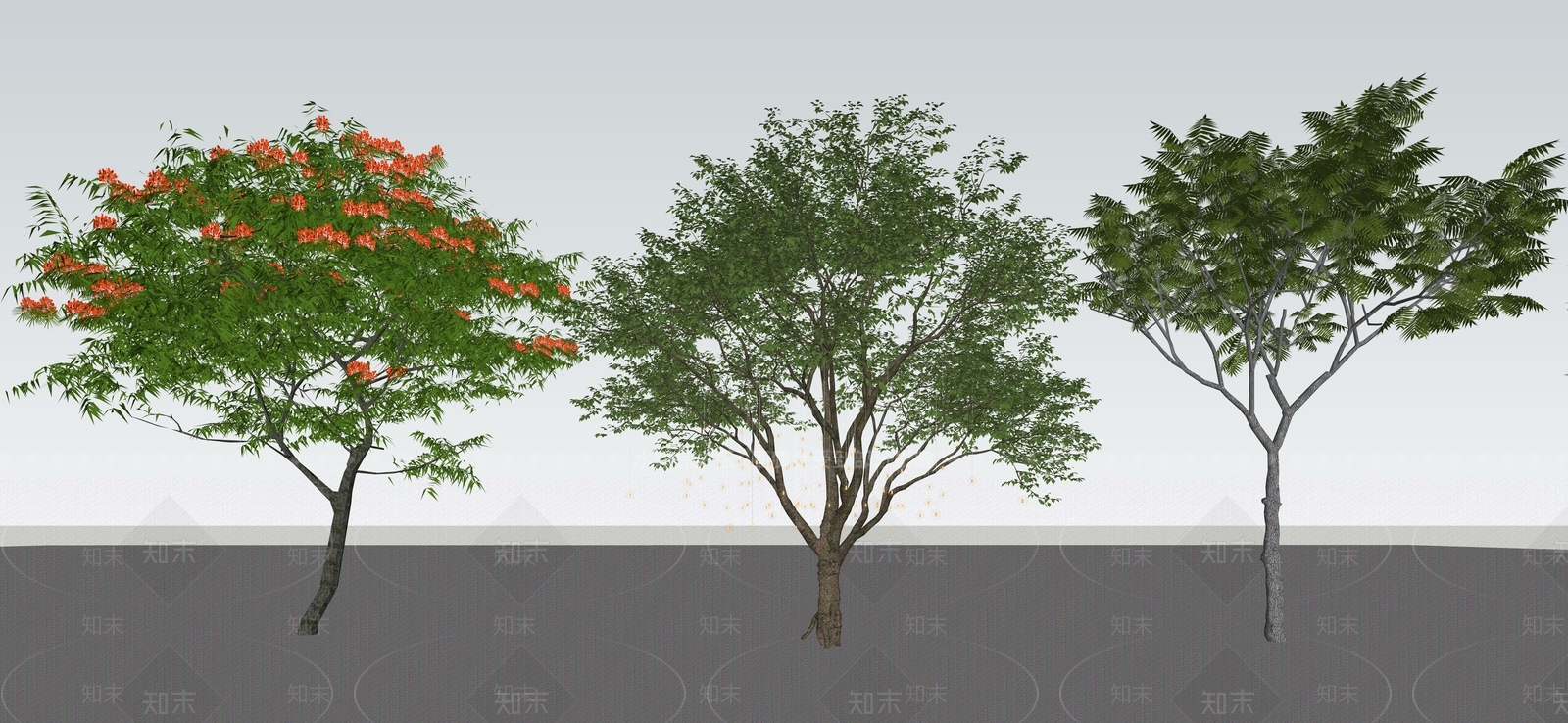 现代主义乔木SU模型下载【ID:1234705473】