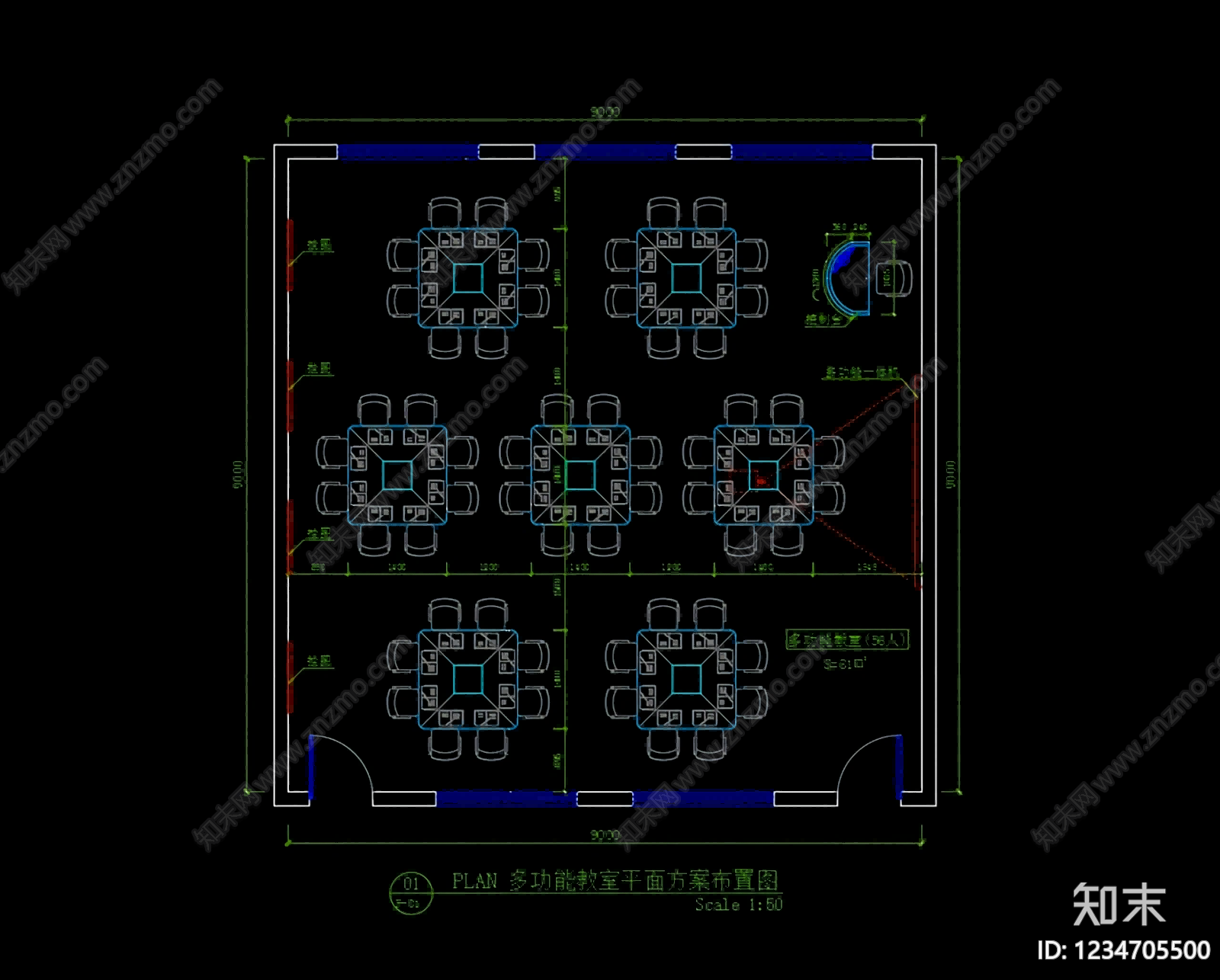 教室CAD图纸