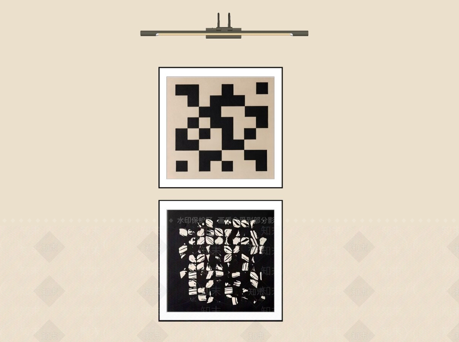 极简挂画组合SU模型下载【ID:1234705797】