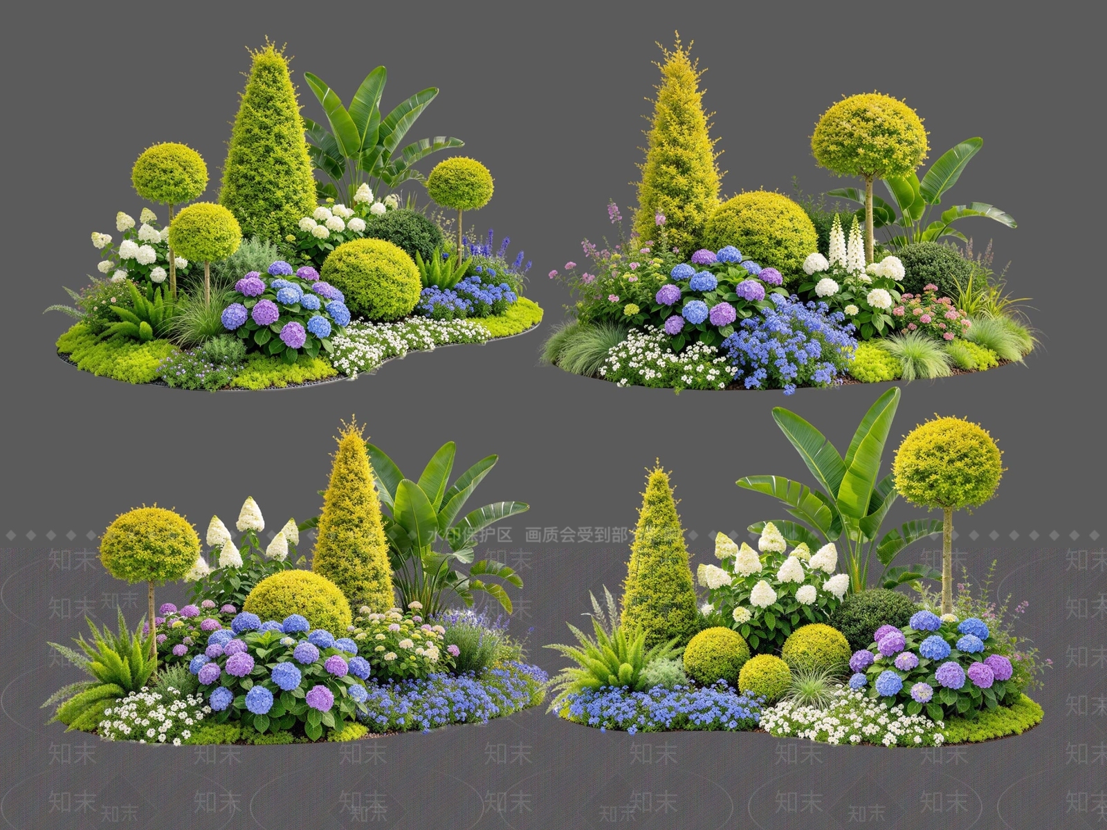 现代主义花境SU模型下载【ID:1234707616】