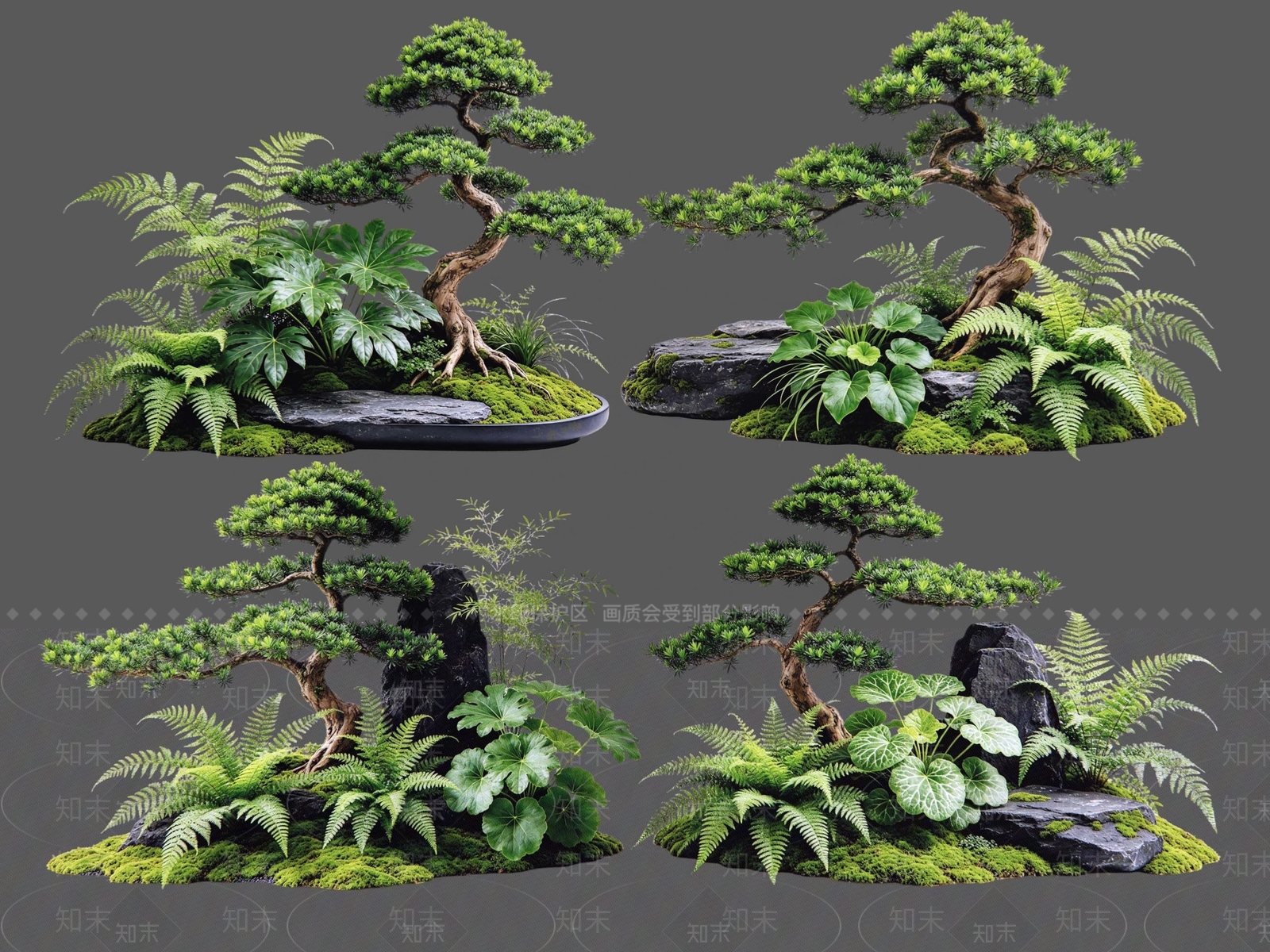 禅意花境SU模型下载【ID:1234707703】