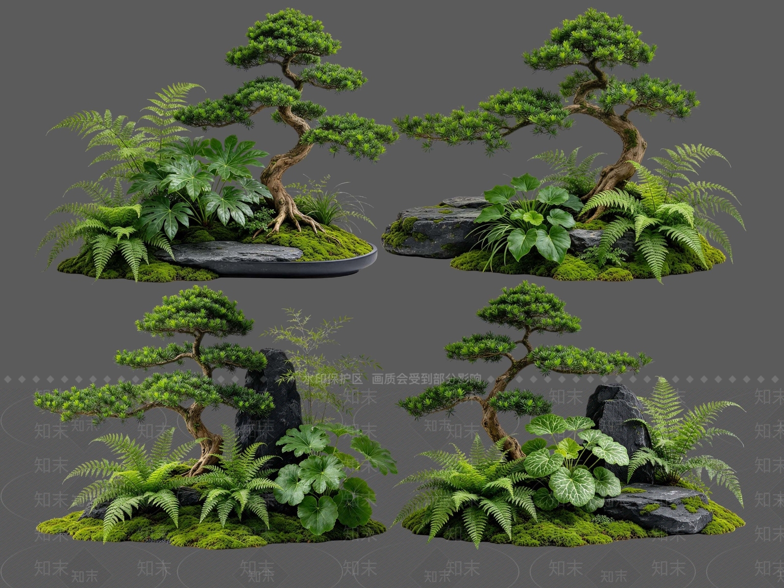 禅意花境SU模型下载【ID:1234707703】