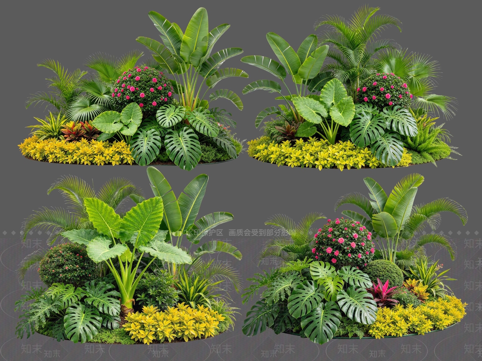 现代主义花境SU模型下载【ID:1234707757】