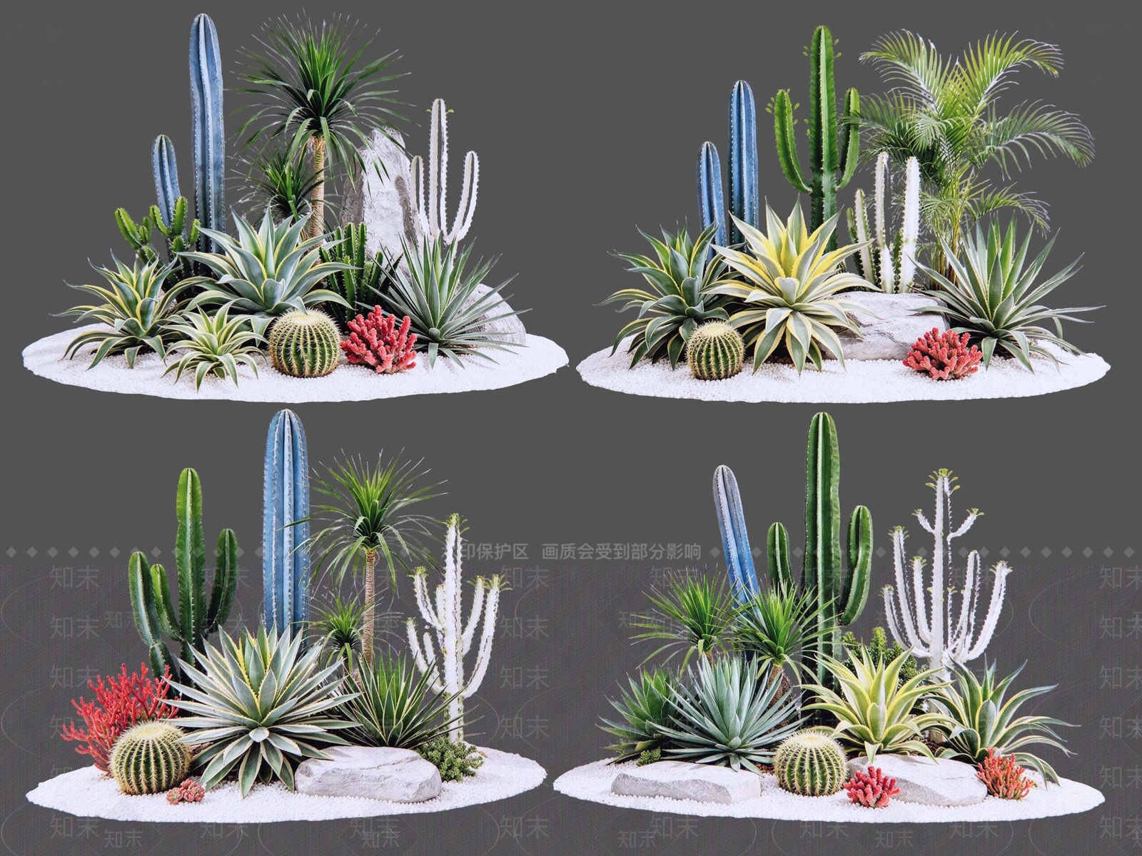 现代主义沙漠植物SU模型下载【ID:1234708012】