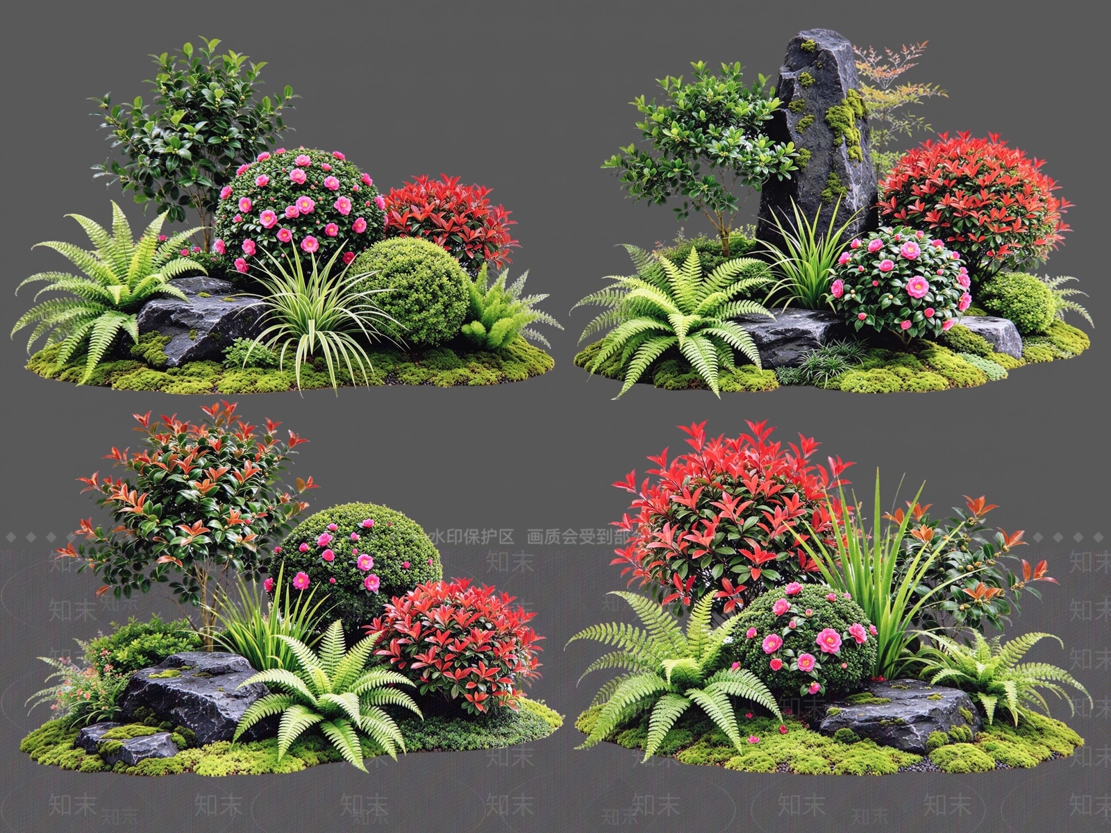 禅意花境SU模型下载【ID:1234708106】