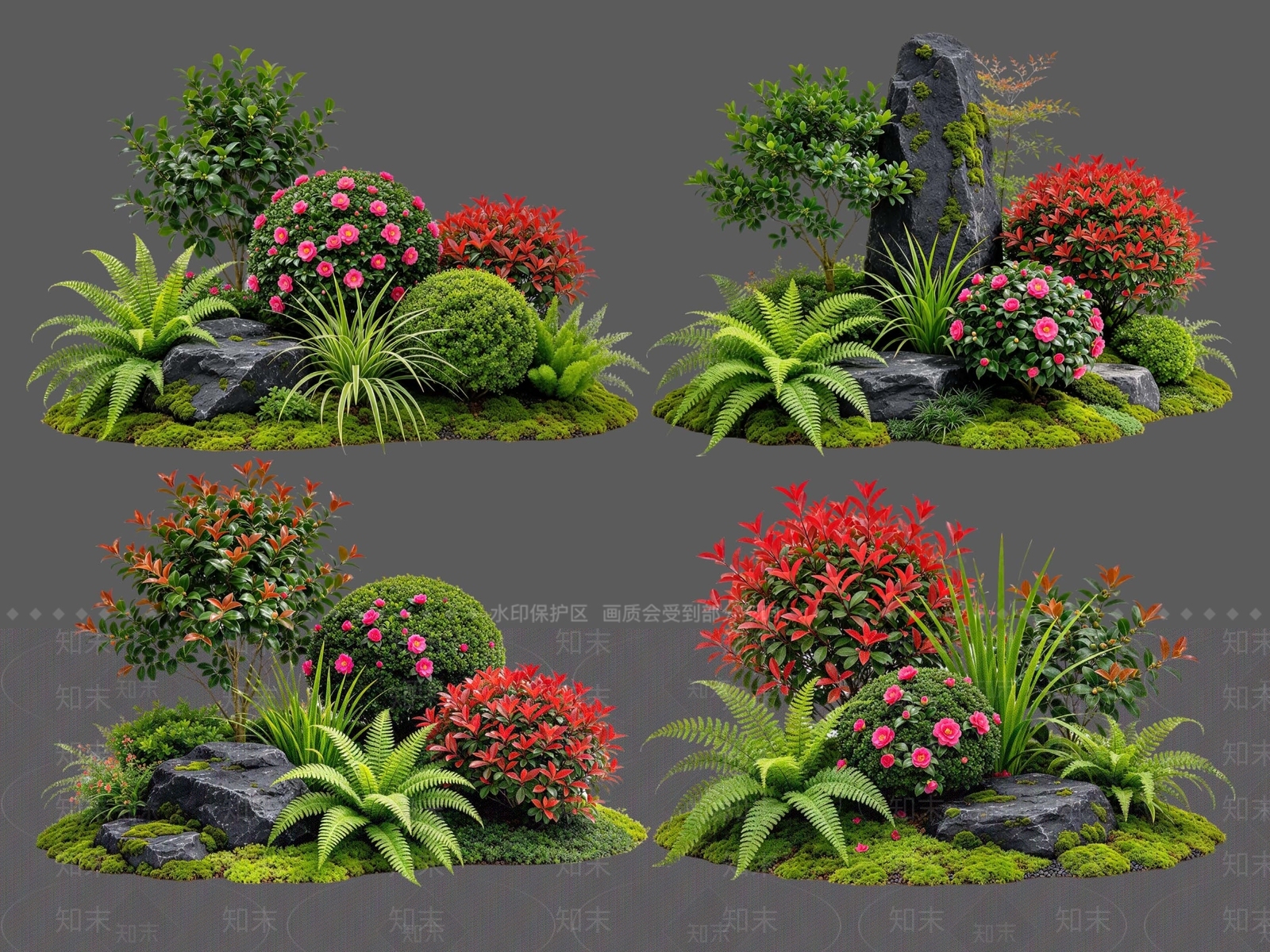 禅意花境SU模型下载【ID:1234708106】