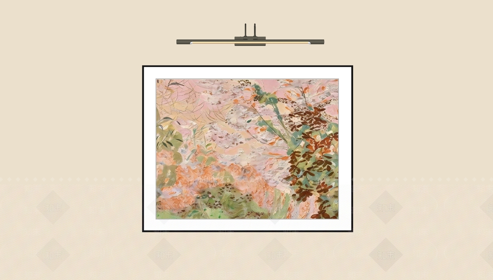 奶油风抽象画SU模型下载【ID:1234709304】