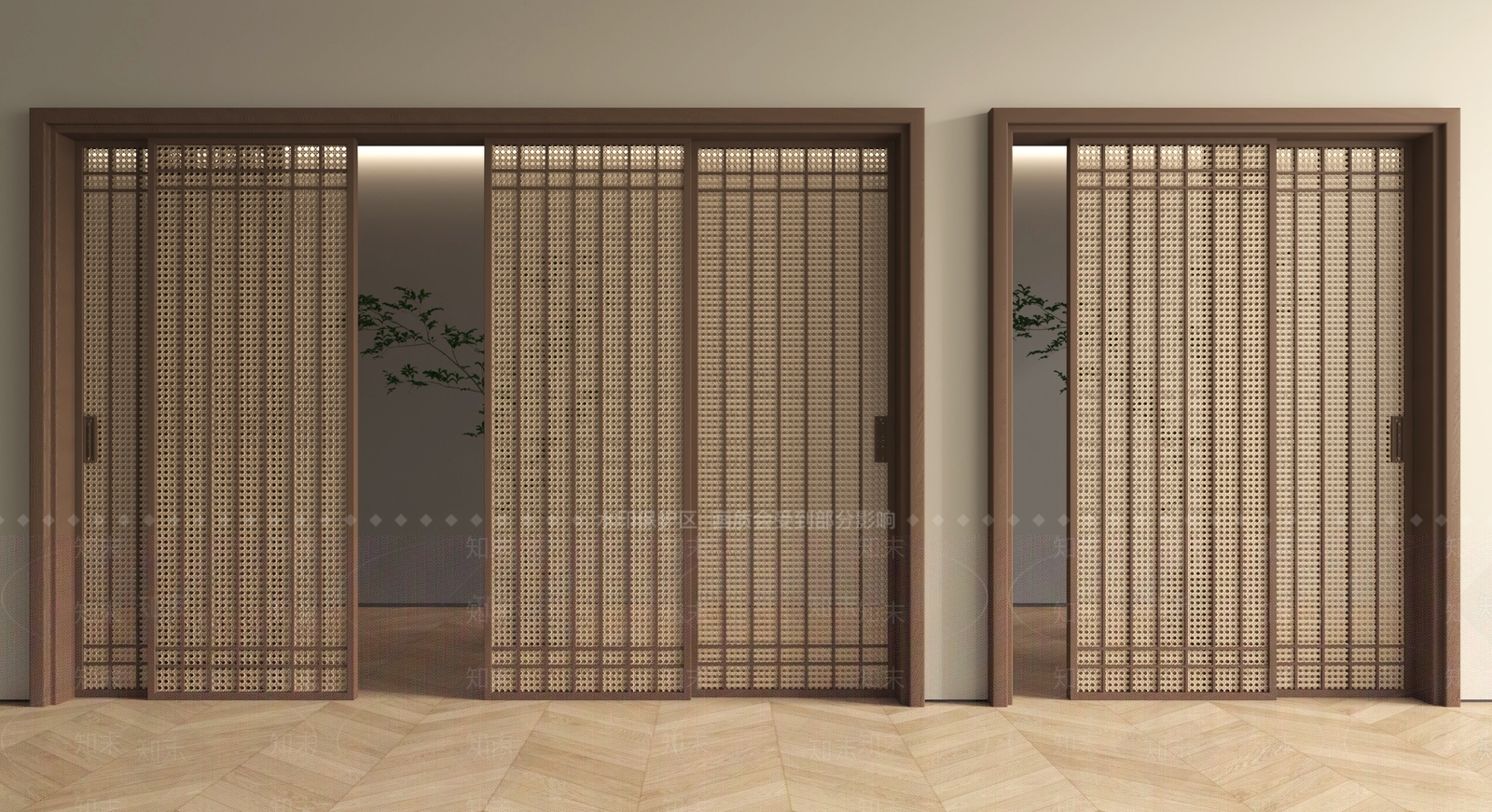 日式推拉门3D模型下载【ID:1234710775】