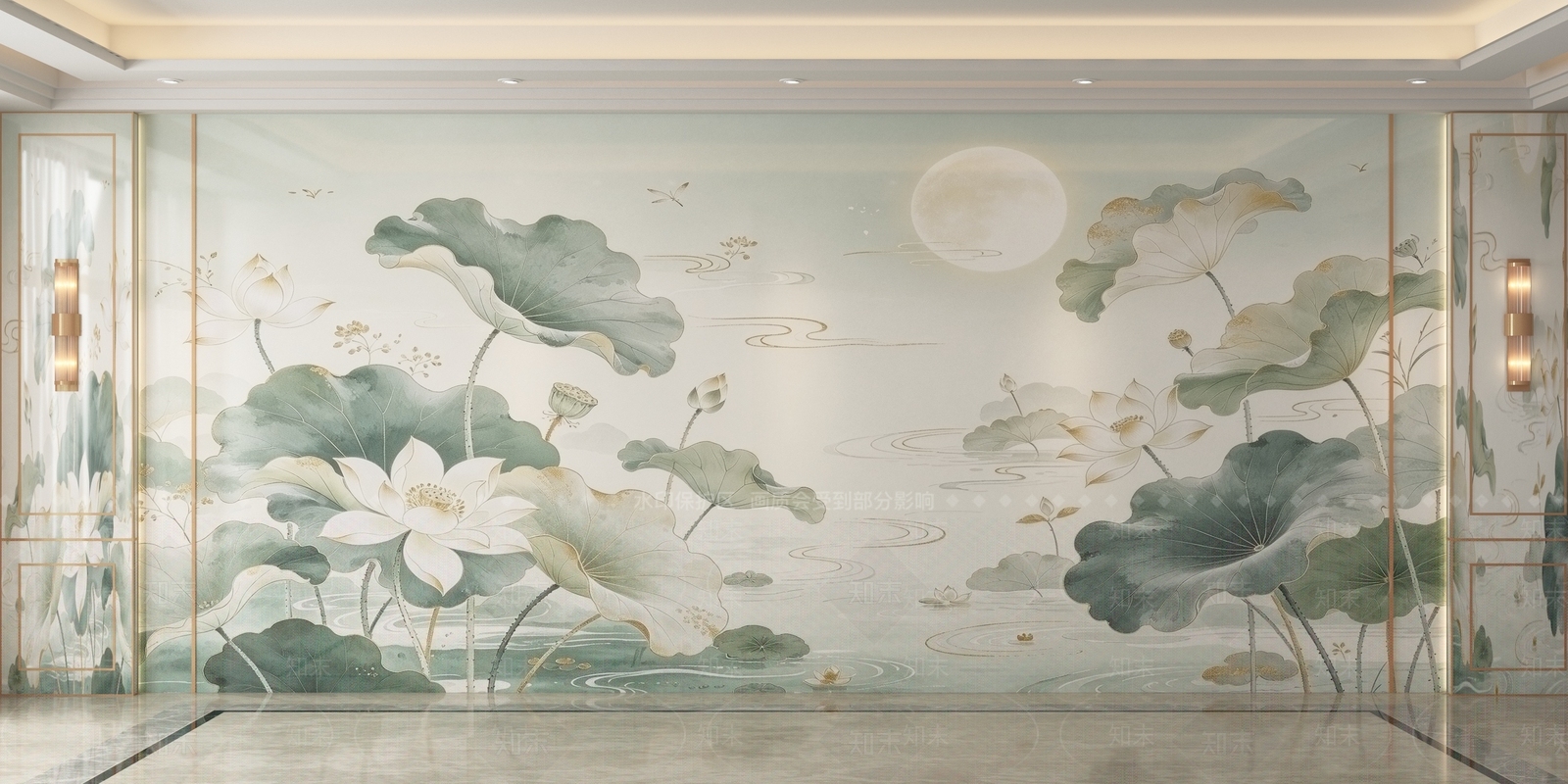 新中式电视背景墙3D模型下载【ID:1234711667】
