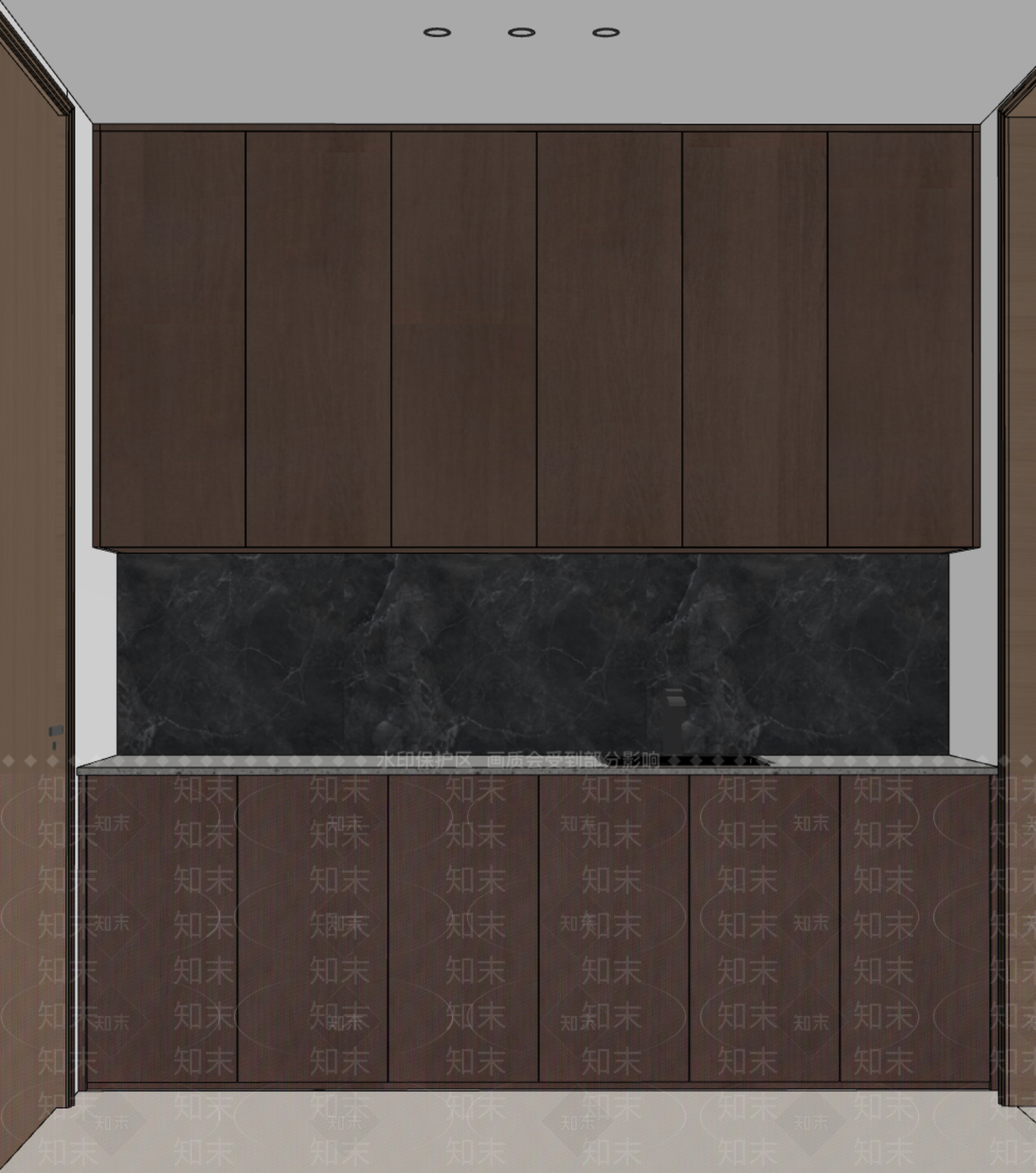 现代简约开放式厨房SU模型下载【ID:1234712193】