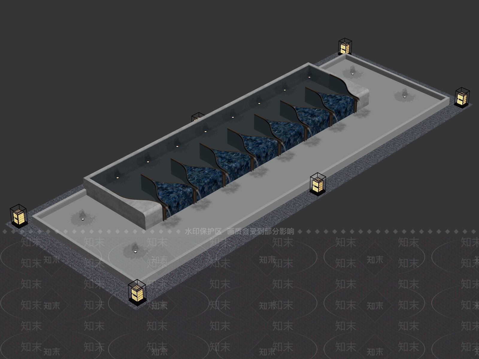 现代跌水3D模型下载【ID:1234713526】