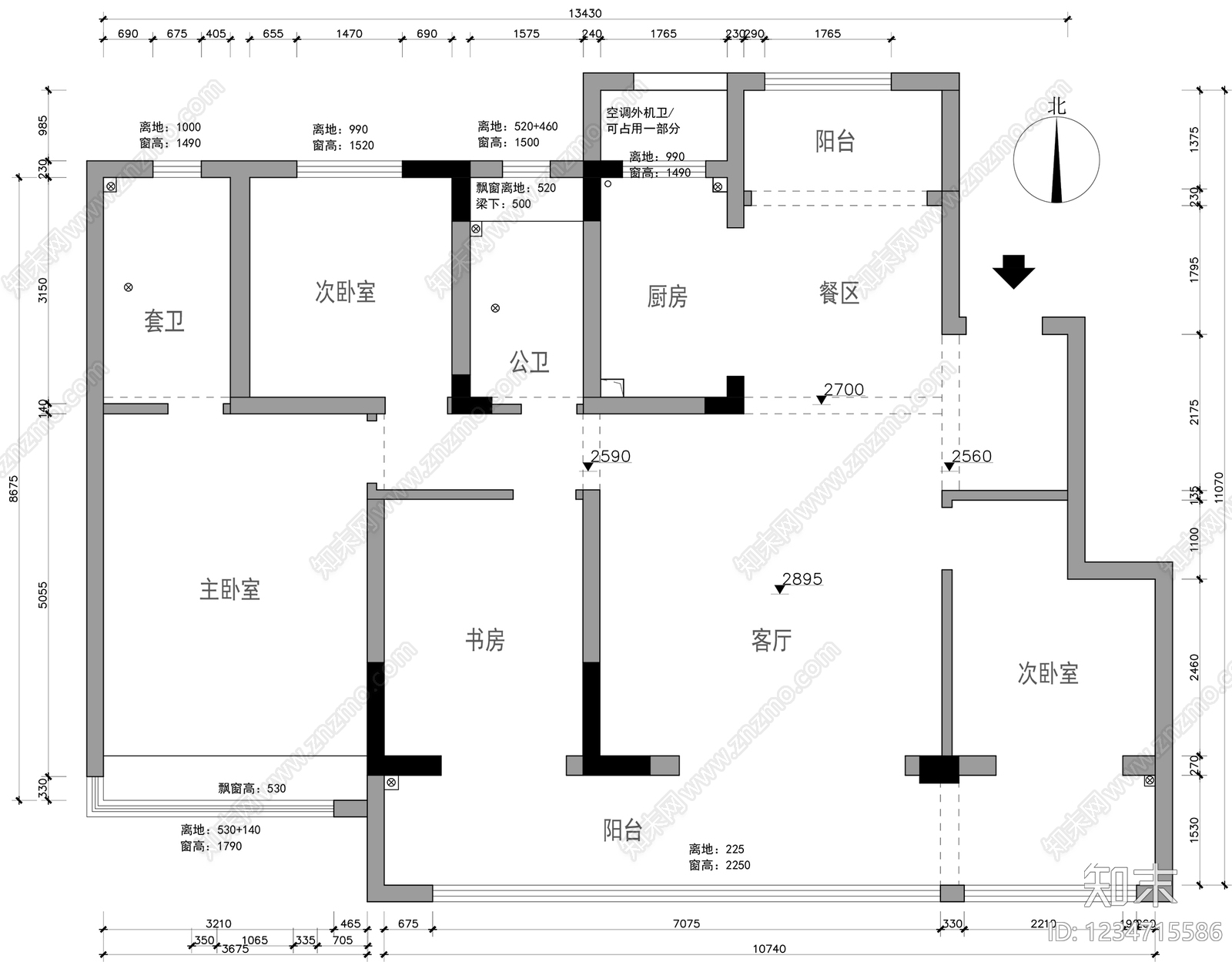 大平层cad施工图下载【ID:1234715586】
