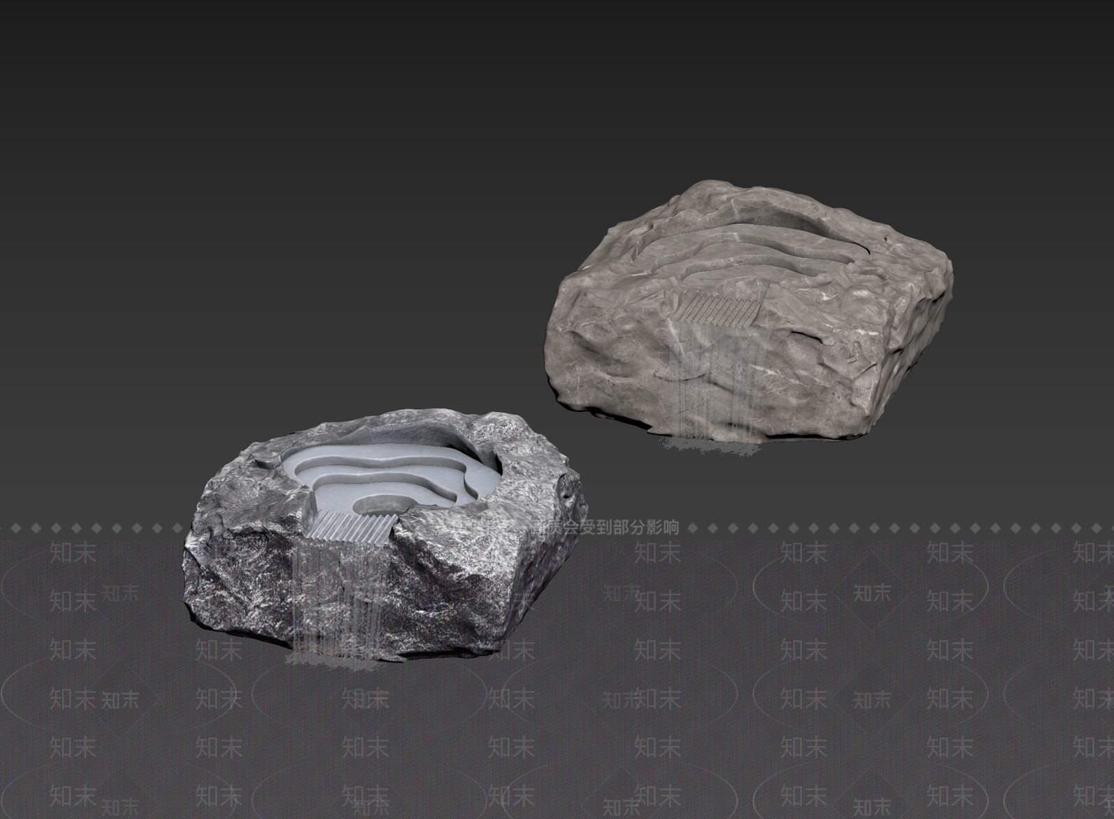 禅意石头3D模型下载【ID:1234715750】