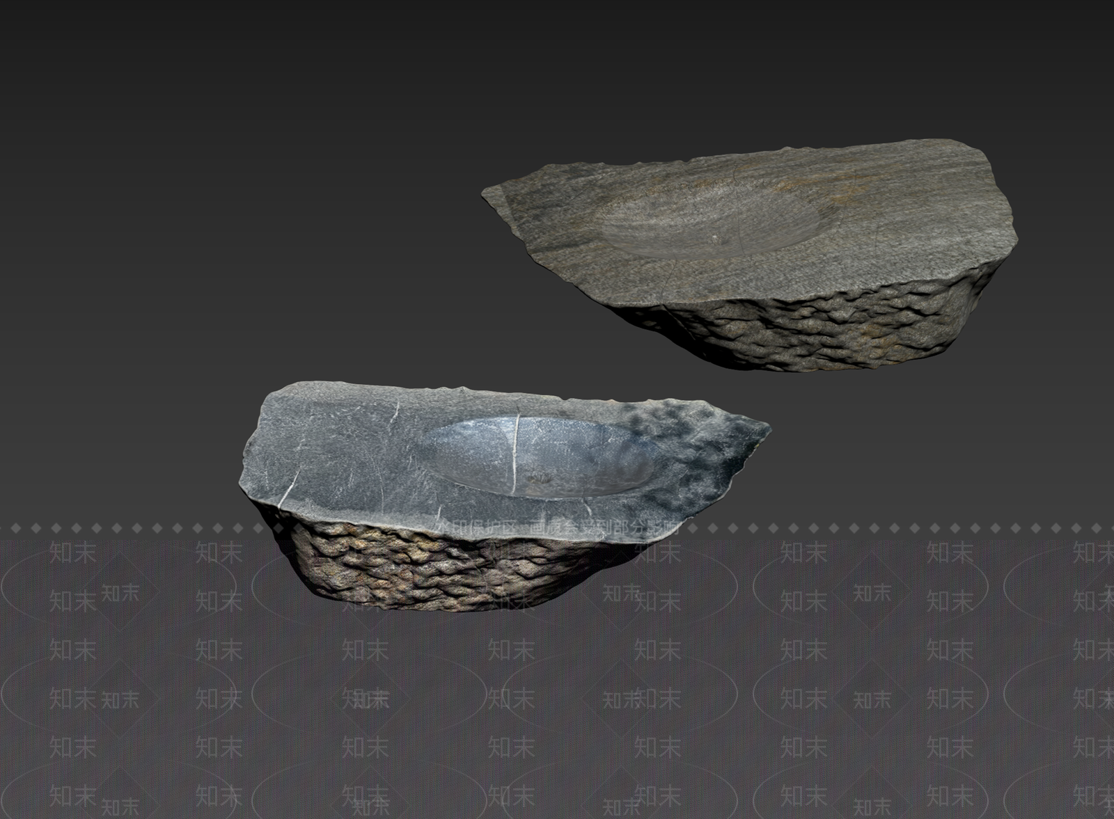 侘寂石头3D模型下载【ID:1234717080】