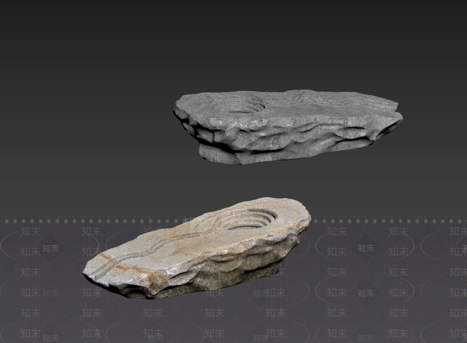 禅意石头3D模型下载【ID:1234717230】