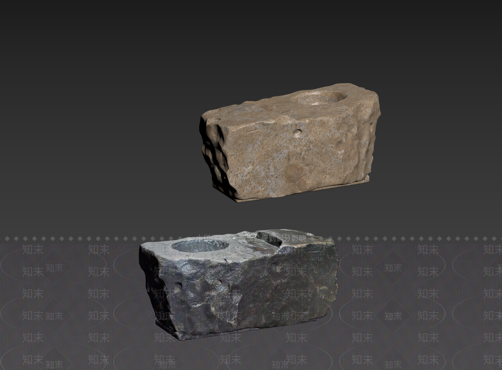 侘寂石头3D模型下载【ID:1234717398】