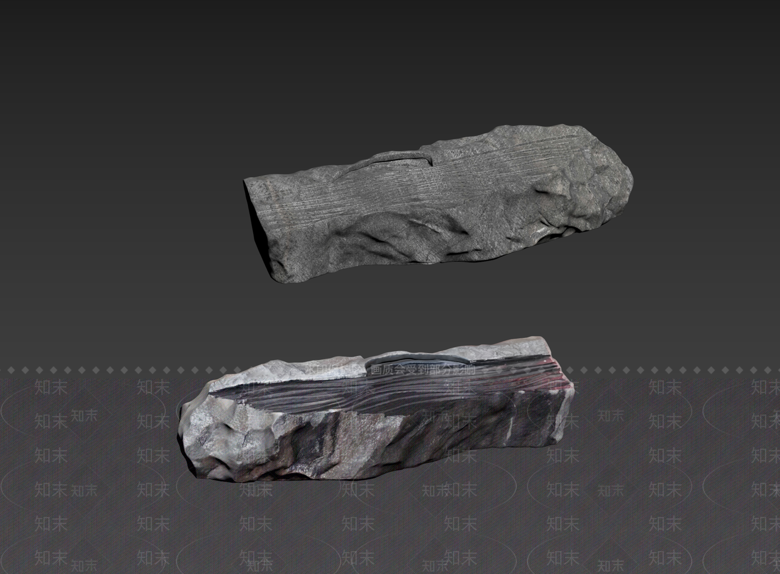 侘寂石头3D模型下载【ID:1234717496】