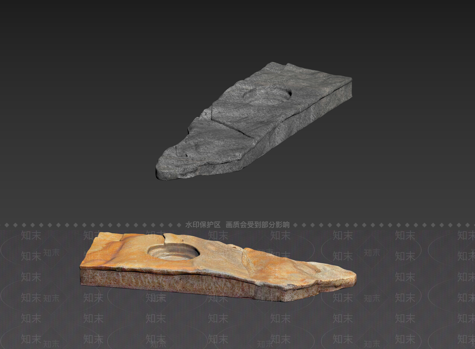 侘寂石头3D模型下载【ID:1234717504】