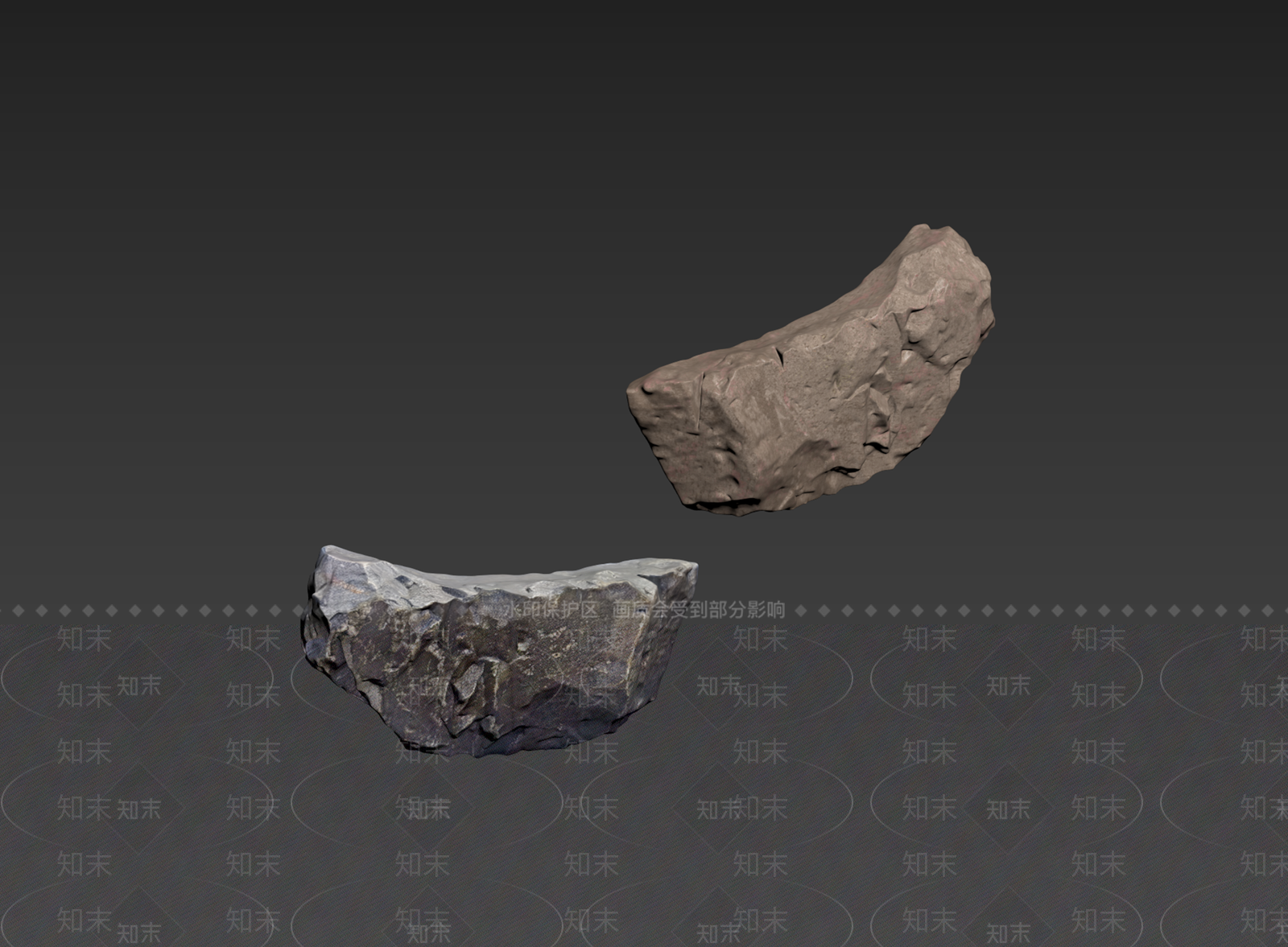 侘寂石头3D模型下载【ID:1234717608】