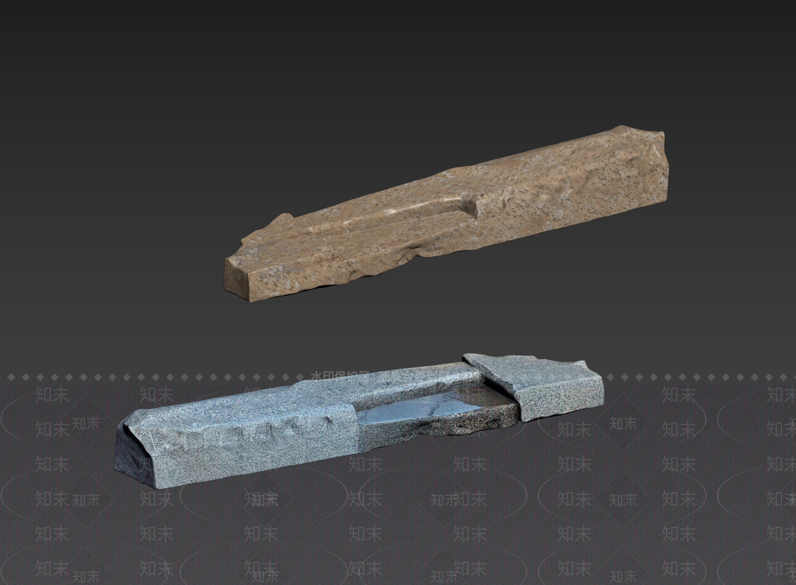 禅意石头3D模型下载【ID:1234717717】