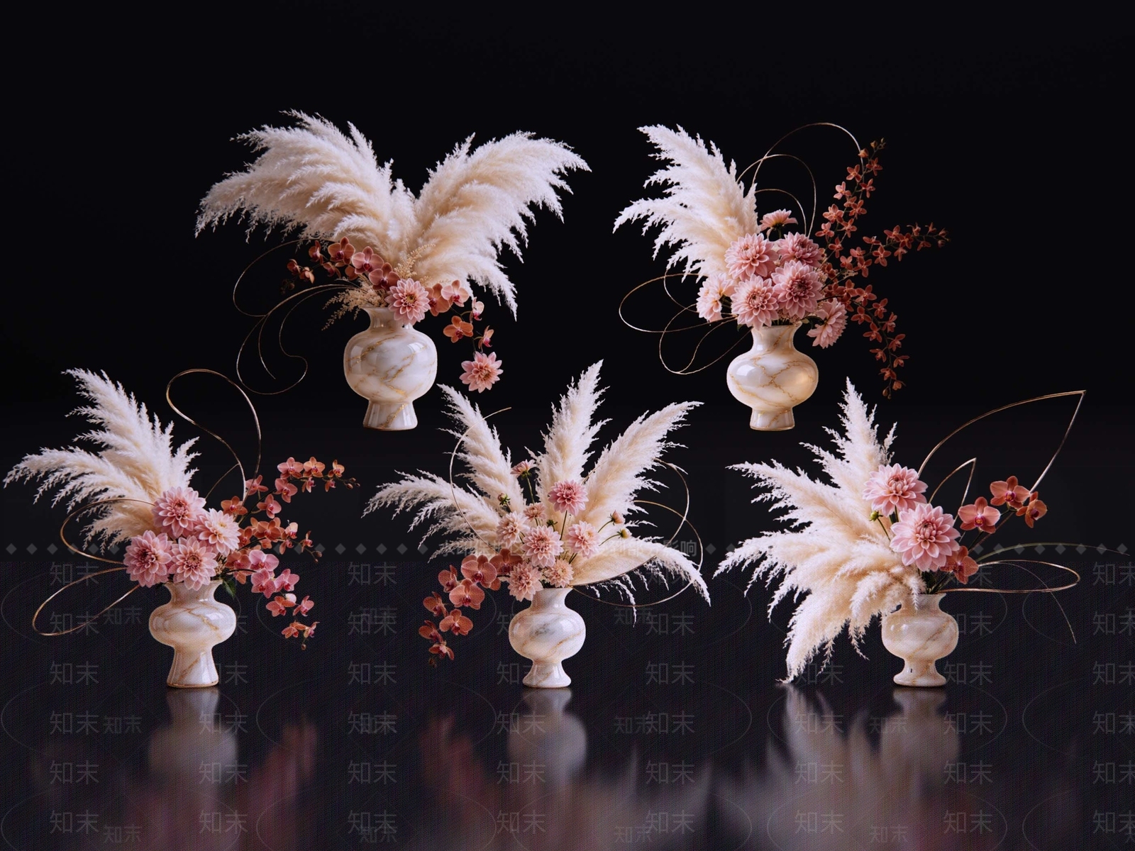 轻奢花境SU模型草图