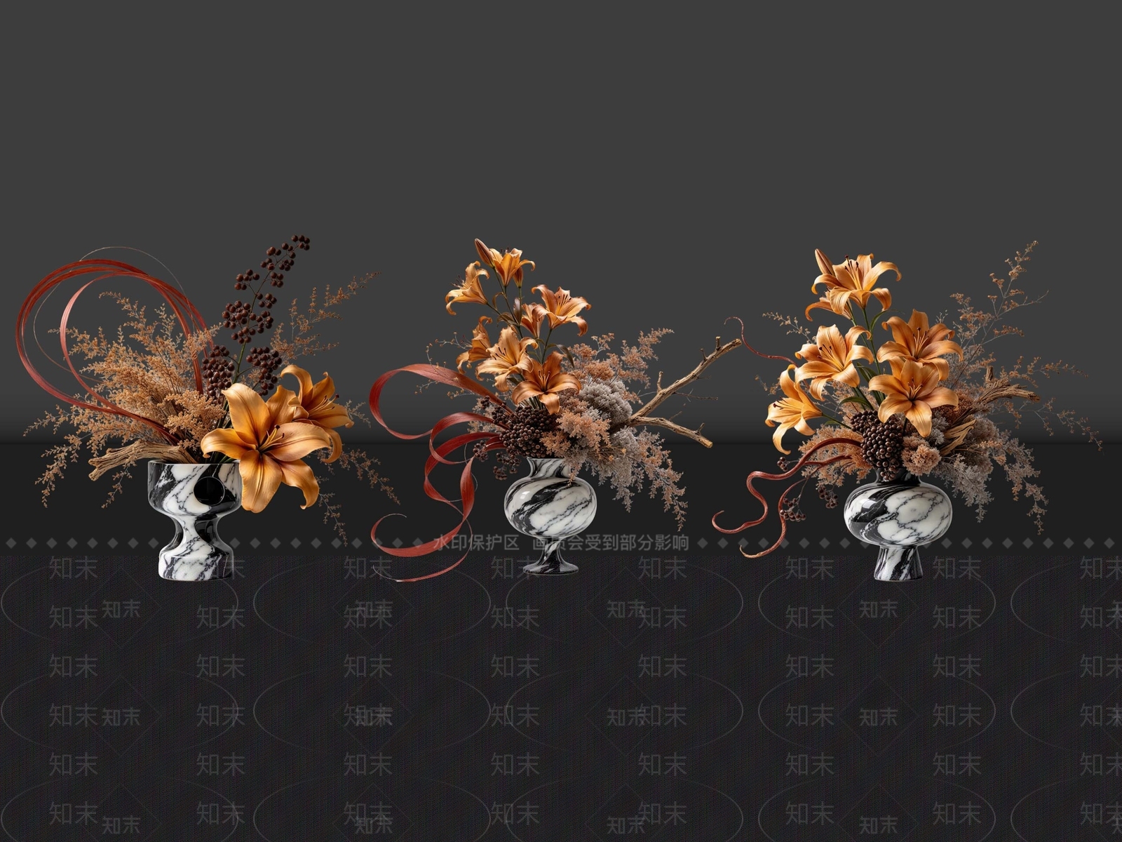 轻奢花境SU模型下载【ID:1234718315】