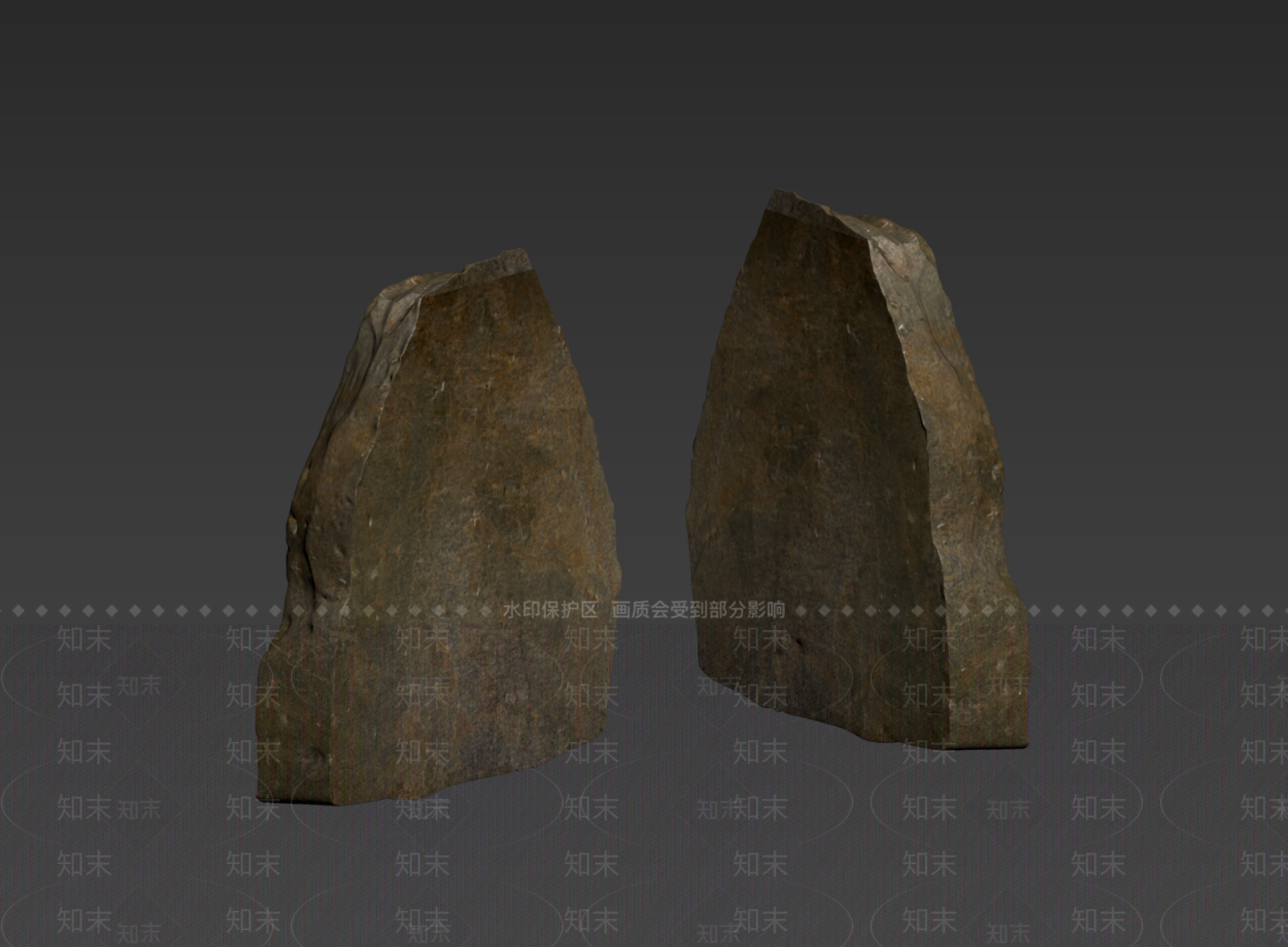 侘寂石头3D模型下载【ID:1234718379】