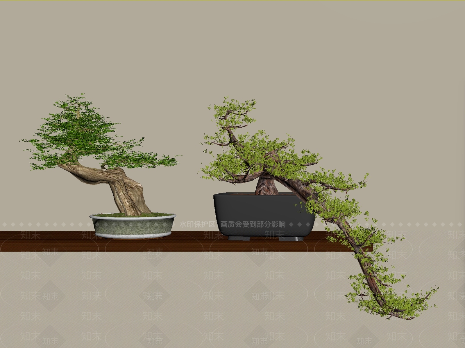 新中式盆栽SU模型下载【ID:1234718308】