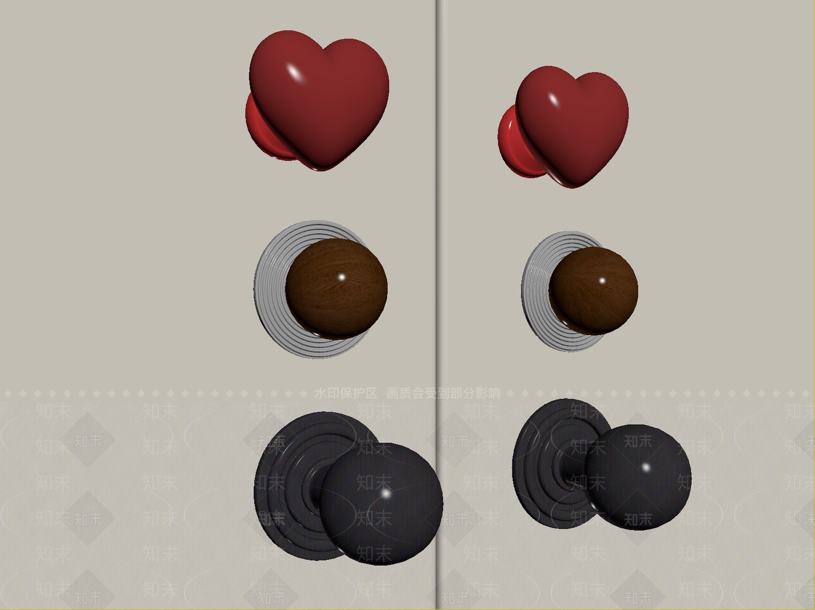 现代简约拉手3D模型下载【ID:1234718938】