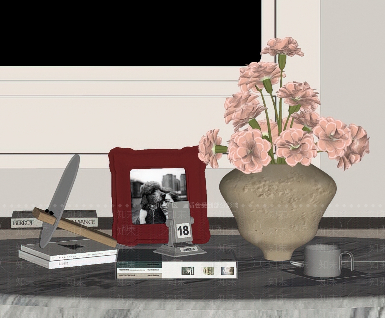 现代简约绿植摆件SU模型下载【ID:1234719303】