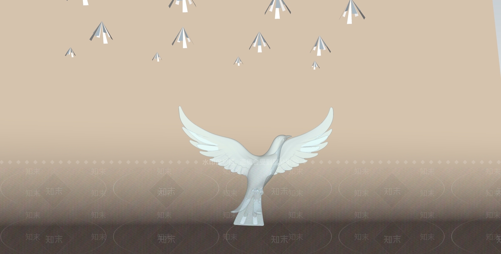 极简雕塑摆件SU模型下载【ID:1234721288】