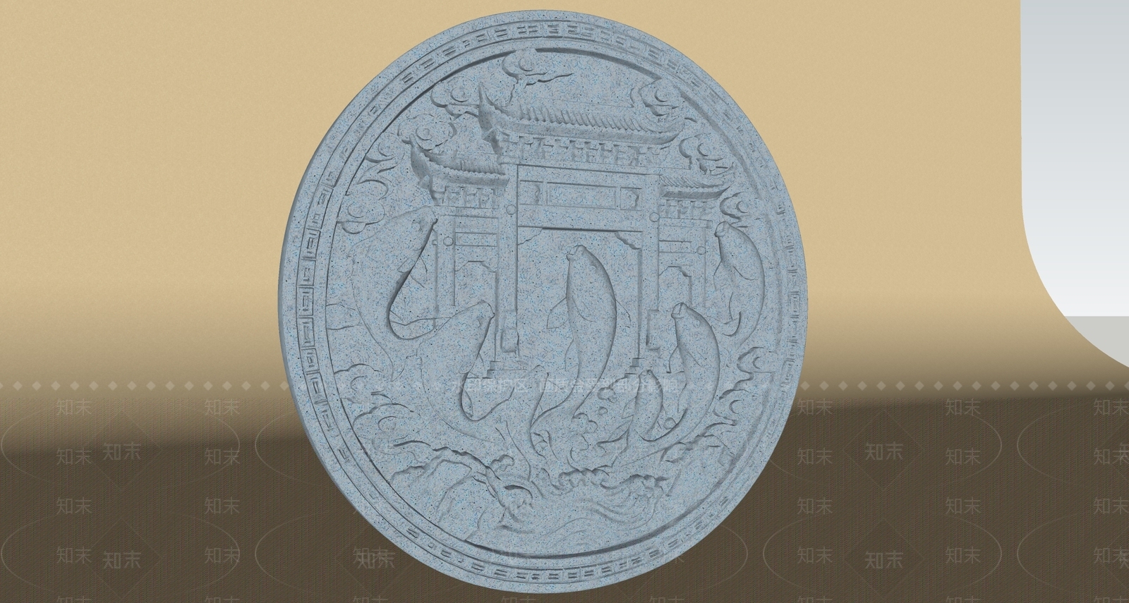 中式雕塑摆件SU模型下载【ID:1234721883】
