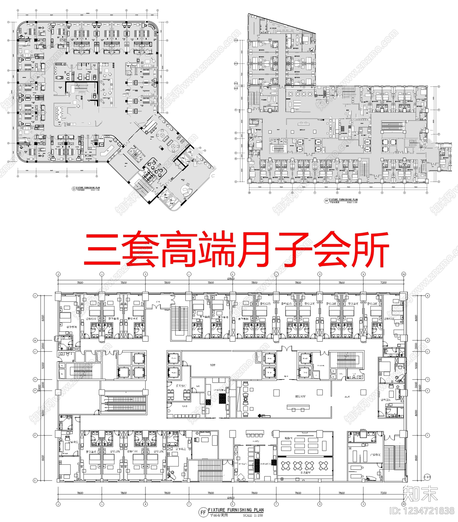 月子中心cad施工图下载【ID:1234721838】