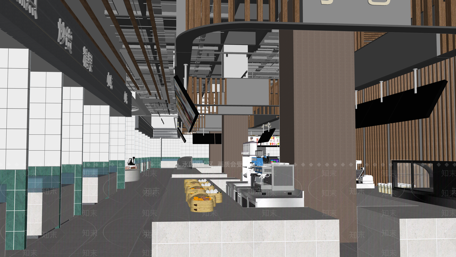 现代菜市场SU模型下载【ID:1234721987】